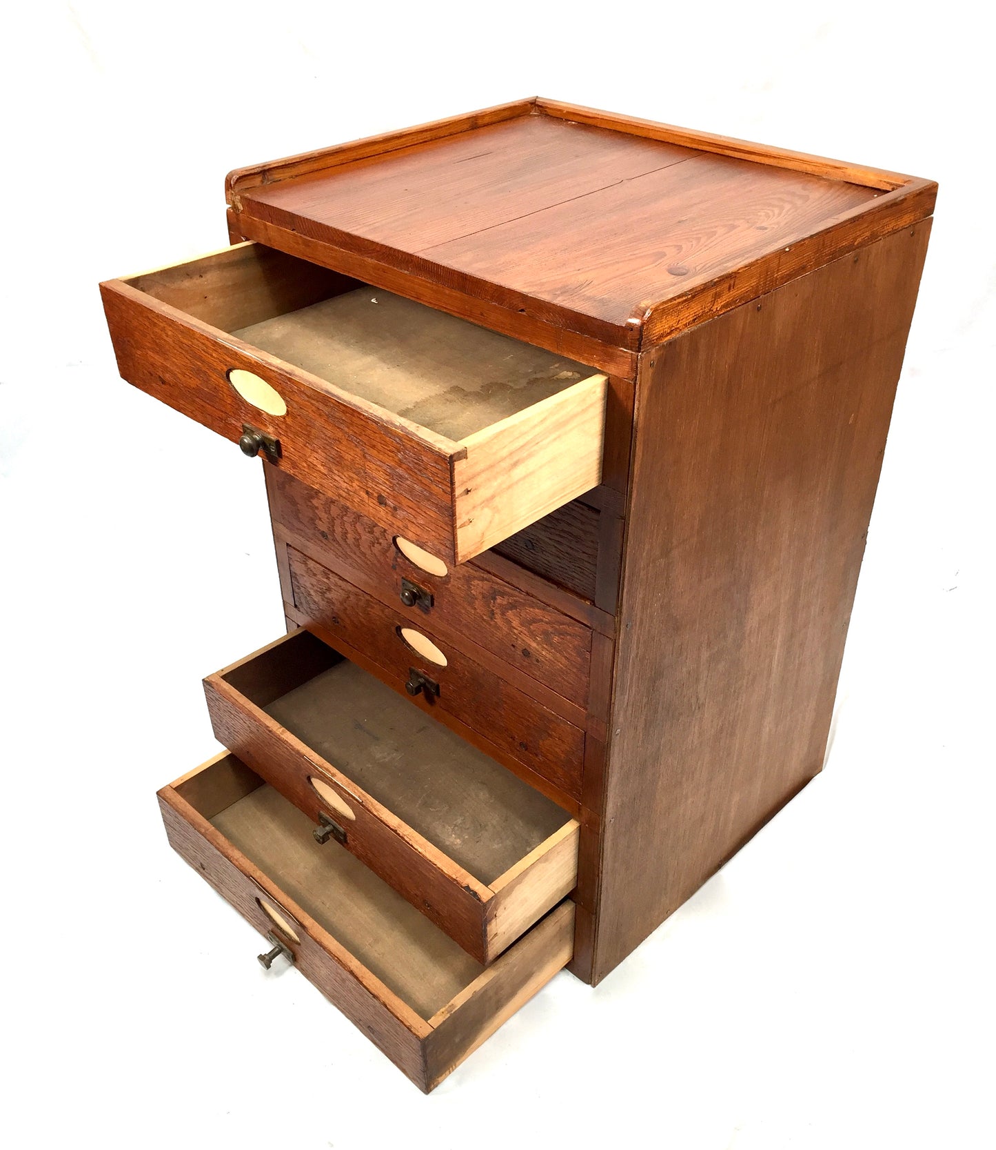 Antique Large Wooden Chest of Filing Drawers / Storage Box / Cabinet c.1930