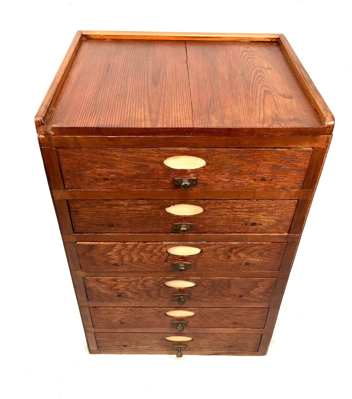 Antique Large Wooden Chest of Filing Drawers / Storage Box / Cabinet c.1930
