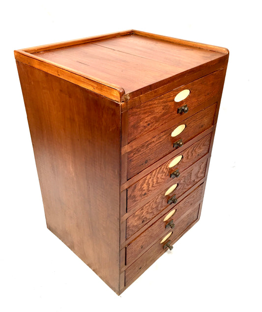 Antique Large Wooden Chest of Filing Drawers / Storage Box / Cabinet c.1930