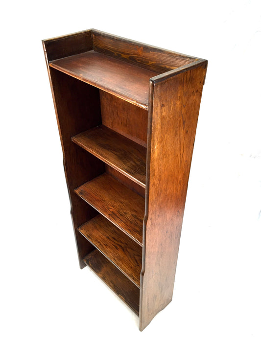 Antique Wooden 1950s Bookcase / Book Shelf / Display Rack / Freestanding