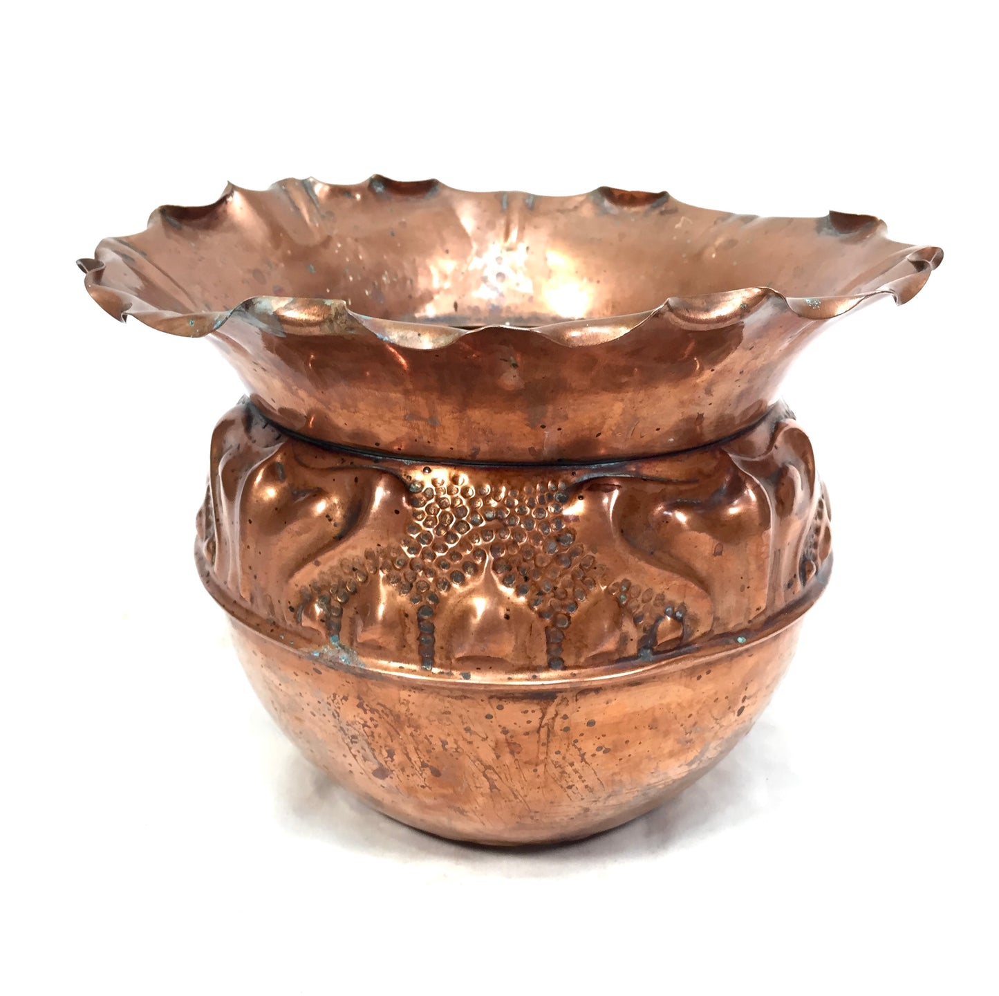 Antique Townshends Art Nouveau Copper Planter / Plant Pot / Arts & Crafts c.1900