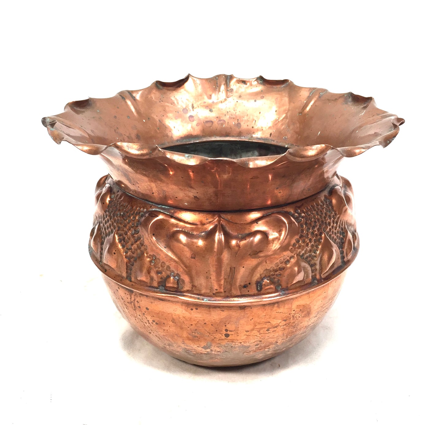 Antique Townshends Art Nouveau Copper Planter / Plant Pot / Arts & Crafts c.1900