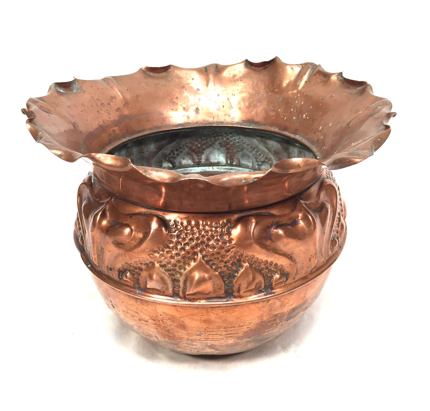Antique Townshends Art Nouveau Copper Planter / Plant Pot / Arts & Crafts c.1900