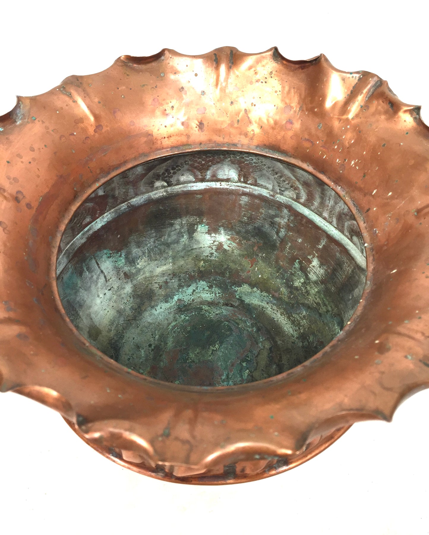 Antique Townshends Art Nouveau Copper Planter / Plant Pot / Arts & Crafts c.1900