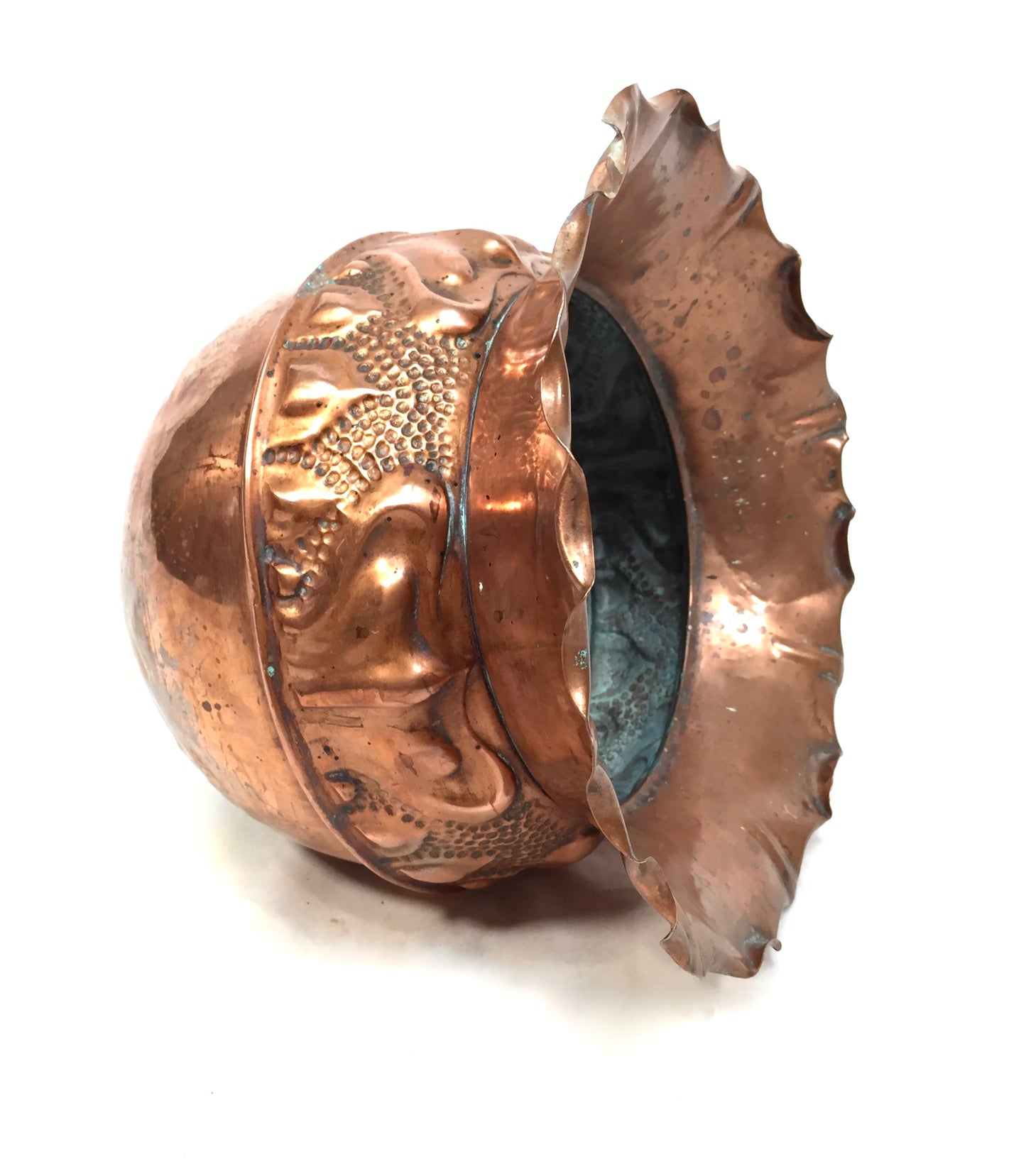 Antique Townshends Art Nouveau Copper Planter / Plant Pot / Arts & Crafts c.1900