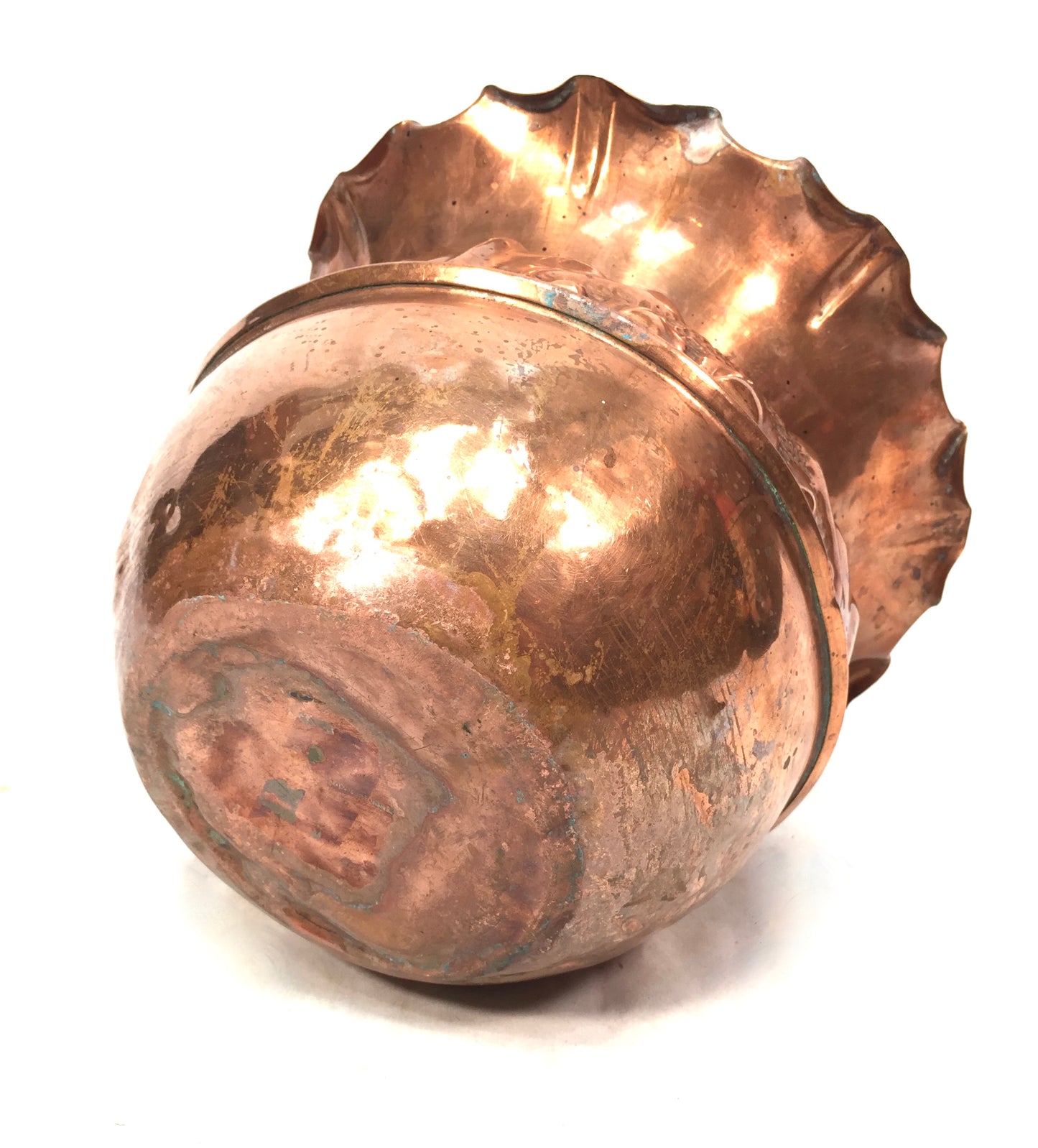 Antique Townshends Art Nouveau Copper Planter / Plant Pot / Arts & Crafts c.1900