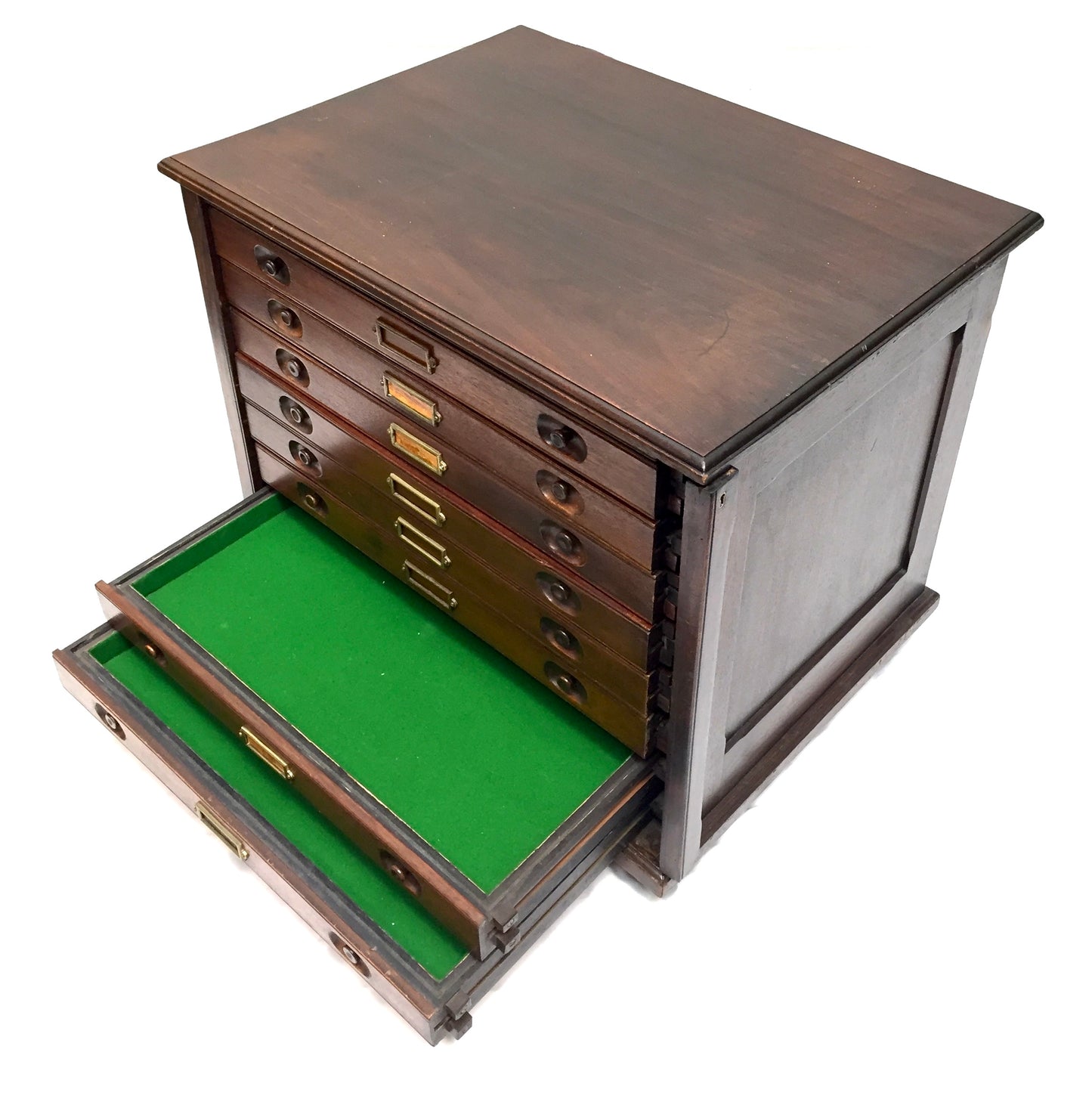 Antique Wooden Architects Plan Chest of Drawers / Museum Collectors Cabinet 1900