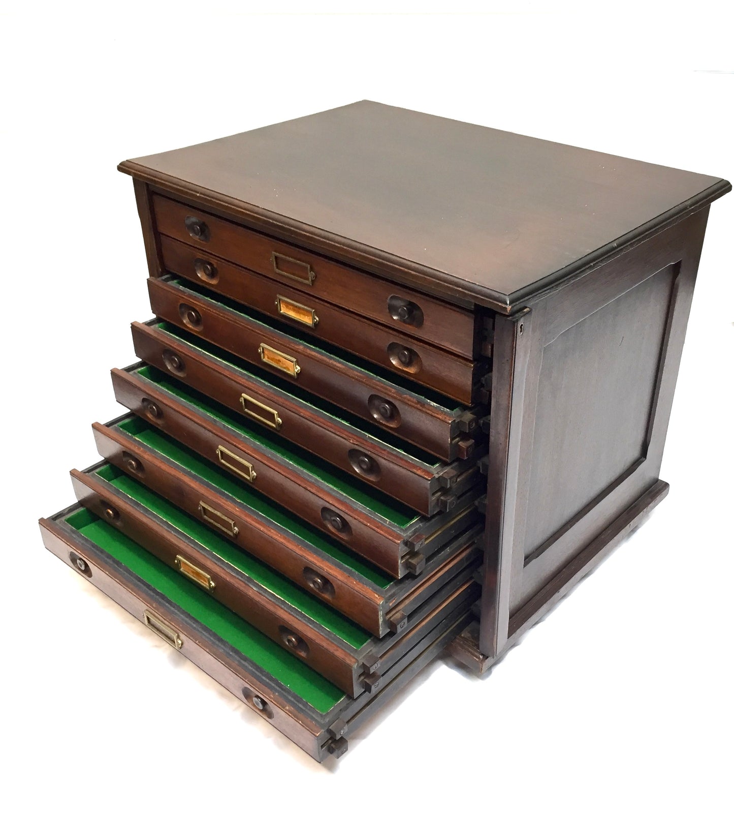 Antique Wooden Architects Plan Chest of Drawers / Museum Collectors Cabinet 1900