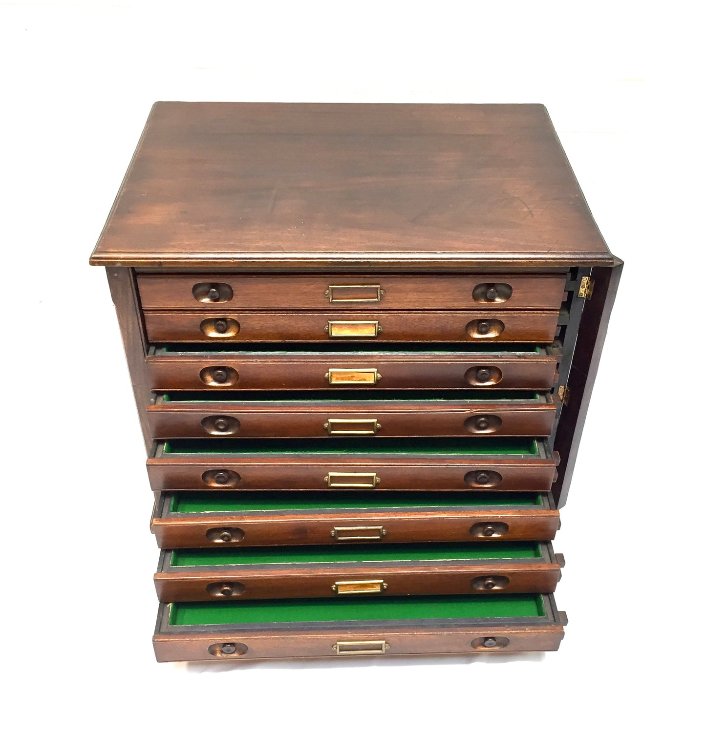 Antique Wooden Architects Plan Chest of Drawers / Museum Collectors Cabinet 1900