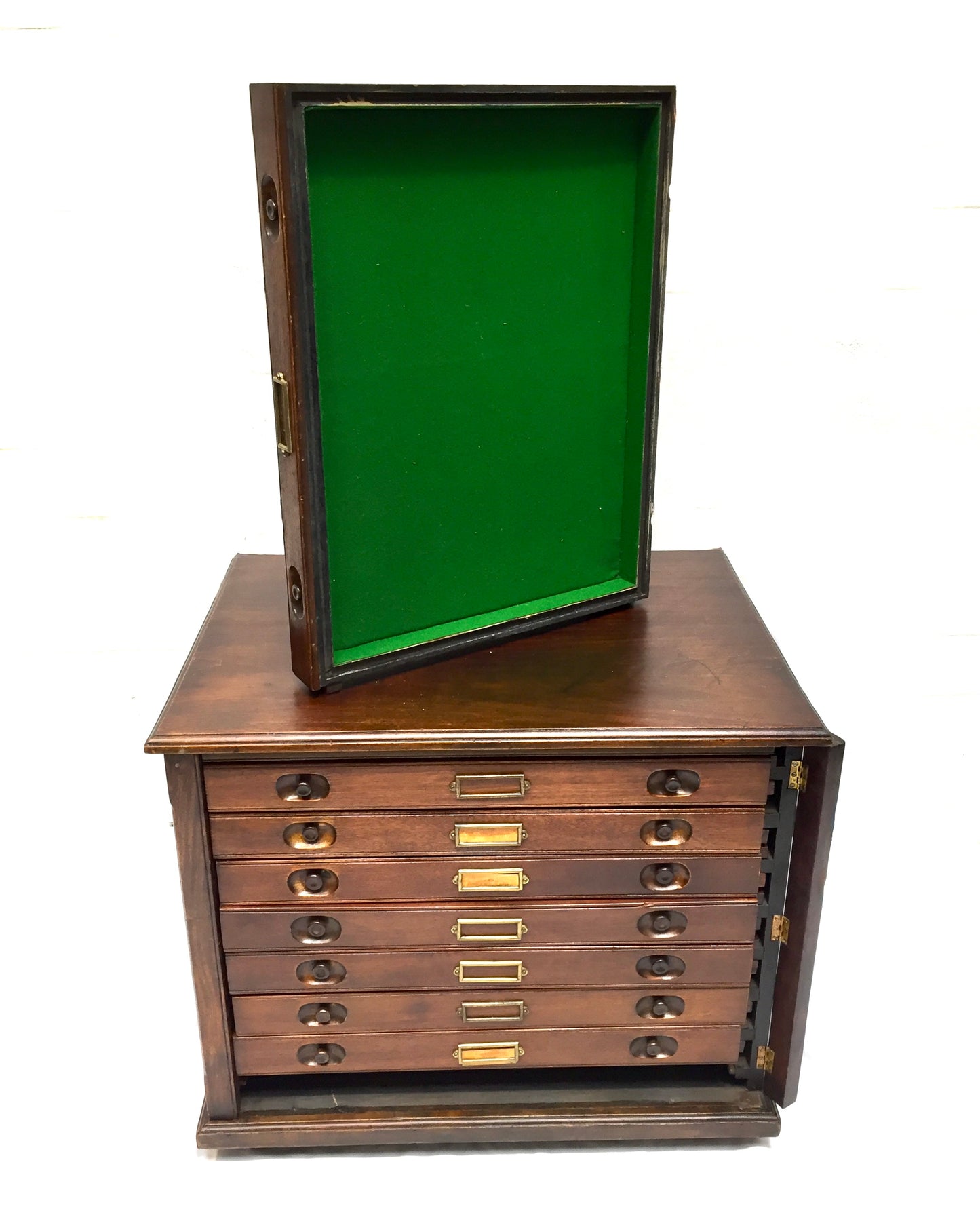 Antique Wooden Architects Plan Chest of Drawers / Museum Collectors Cabinet 1900
