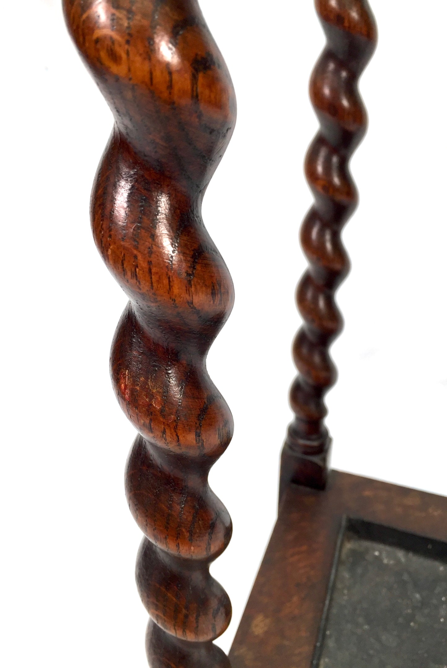 Antique Arts & Crafts Country House Oak Wooden Corner Stick Umbrella Stand c1930