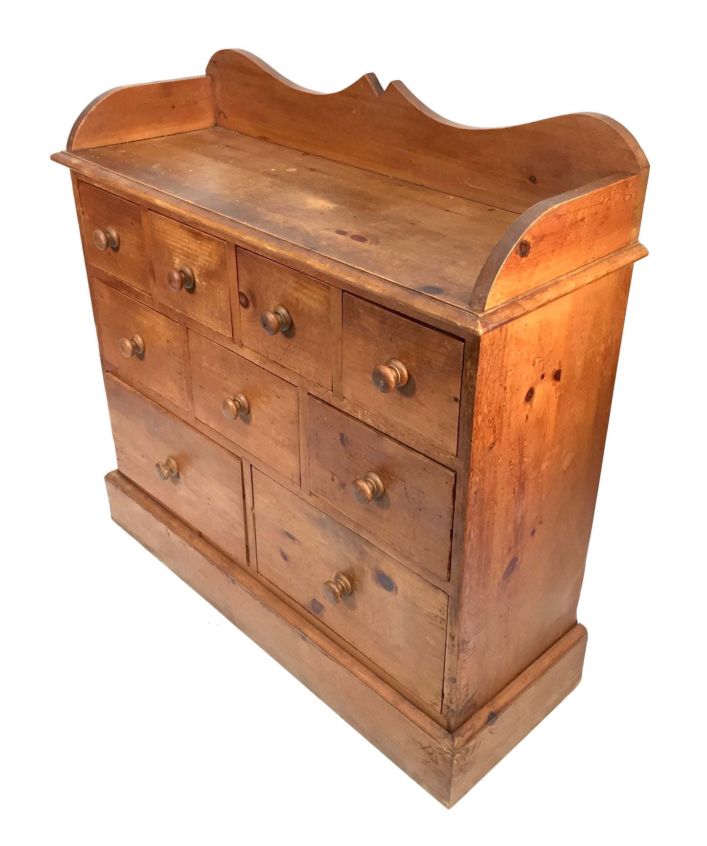 Antique 19th Century Large Wooden Pine Apothecary Style Chest of Drawers Cabinet