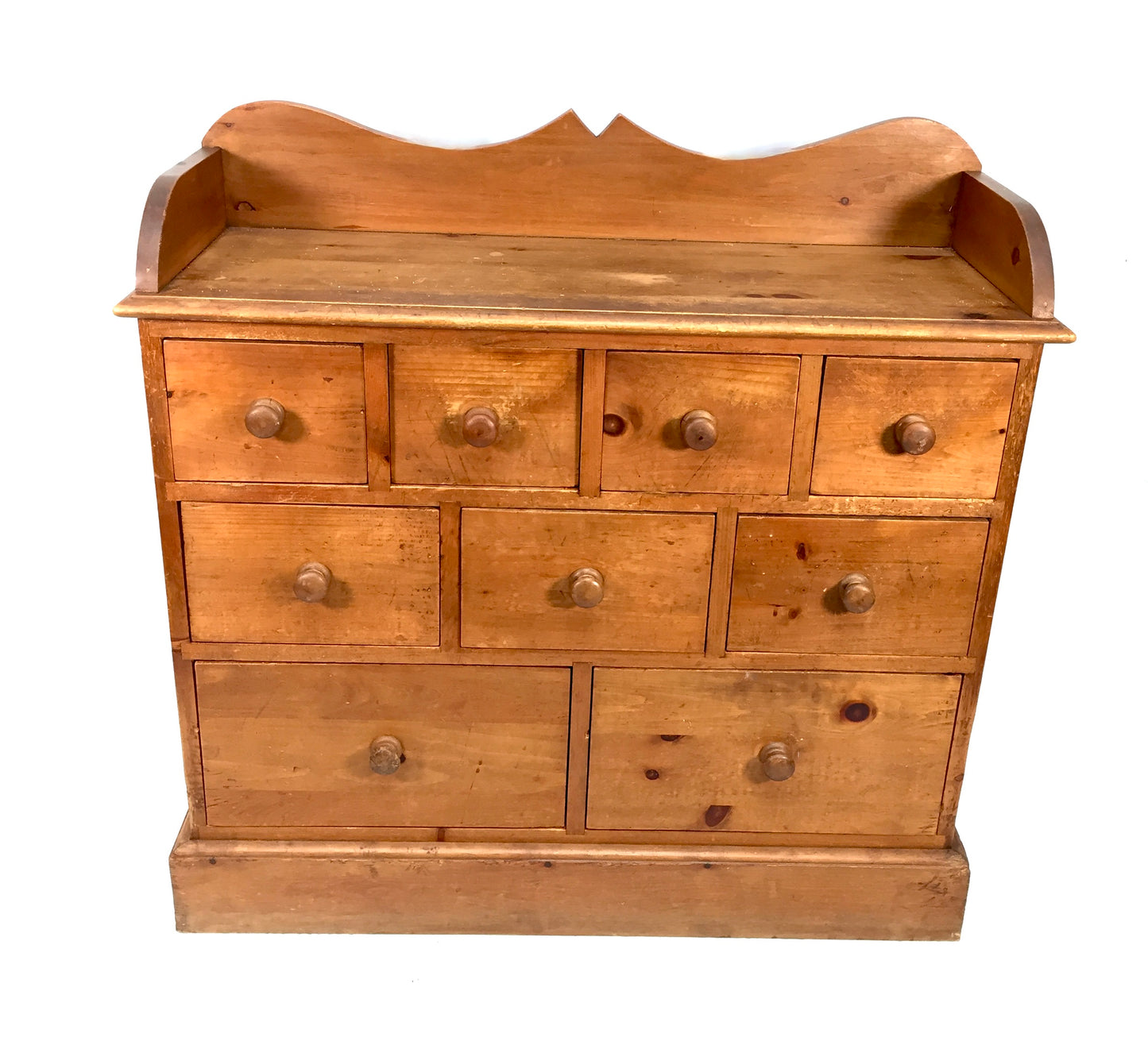 Antique 19th Century Large Wooden Pine Apothecary Style Chest of Drawers Cabinet