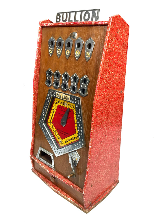 Antique 1960s Bryan's "Bullion" Penny Arcade Machine 20th Century Working Order