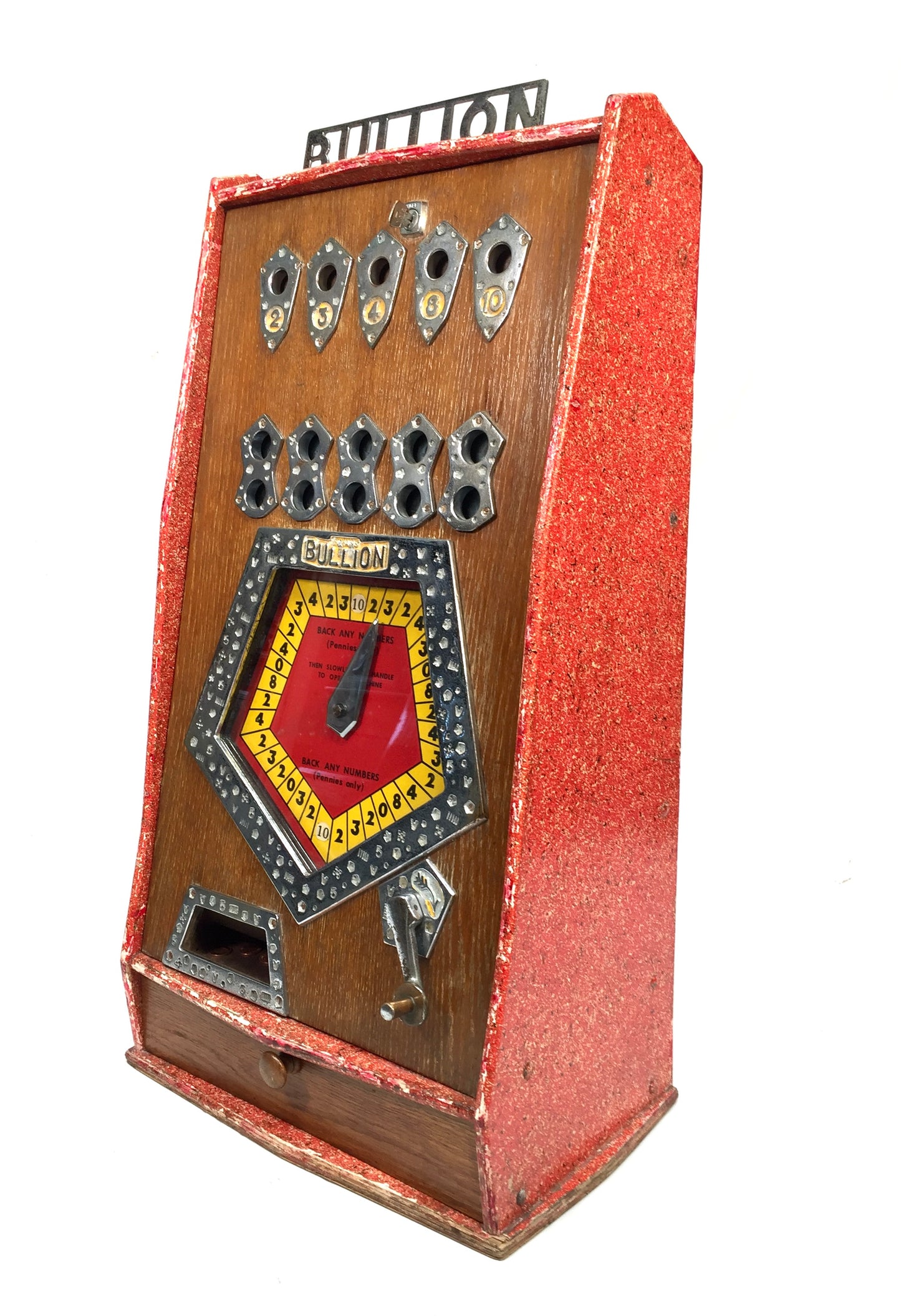 Antique 1960s Bryan's "Bullion" Penny Arcade Machine 20th Century Working Order