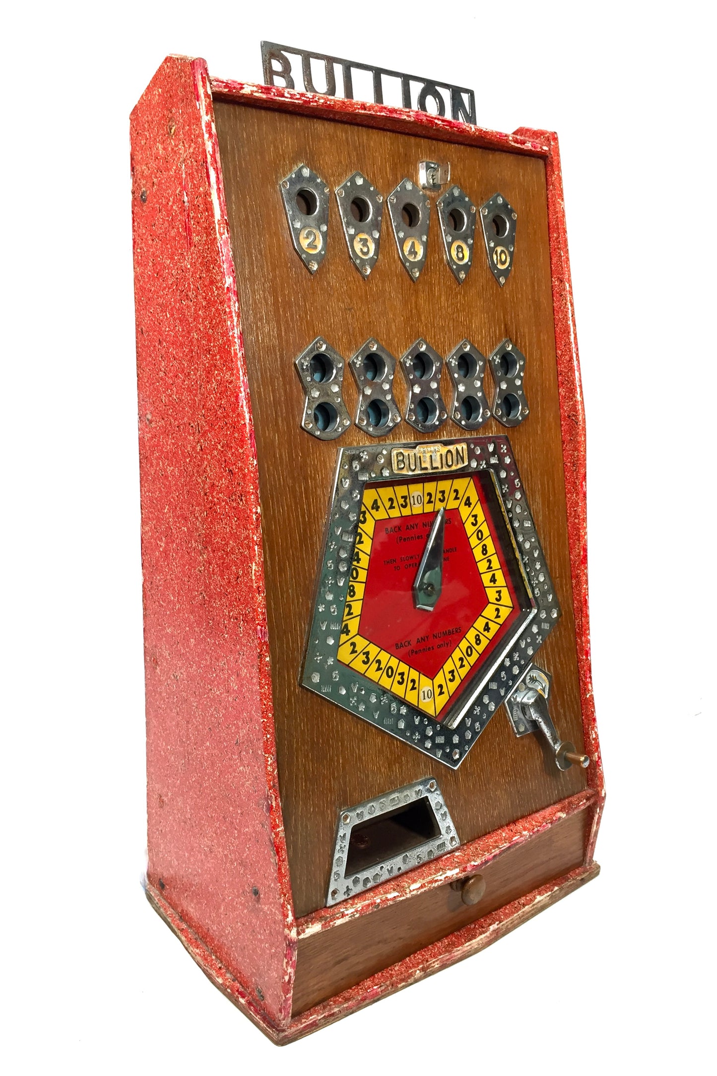 Antique 1960s Bryan's "Bullion" Penny Arcade Machine 20th Century Working Order