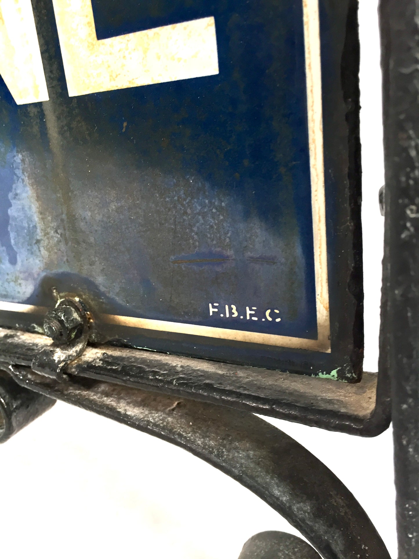 Antique Advertising - Double Sided Enamel Sign You May Telephone Here / Bracket&nbsp;