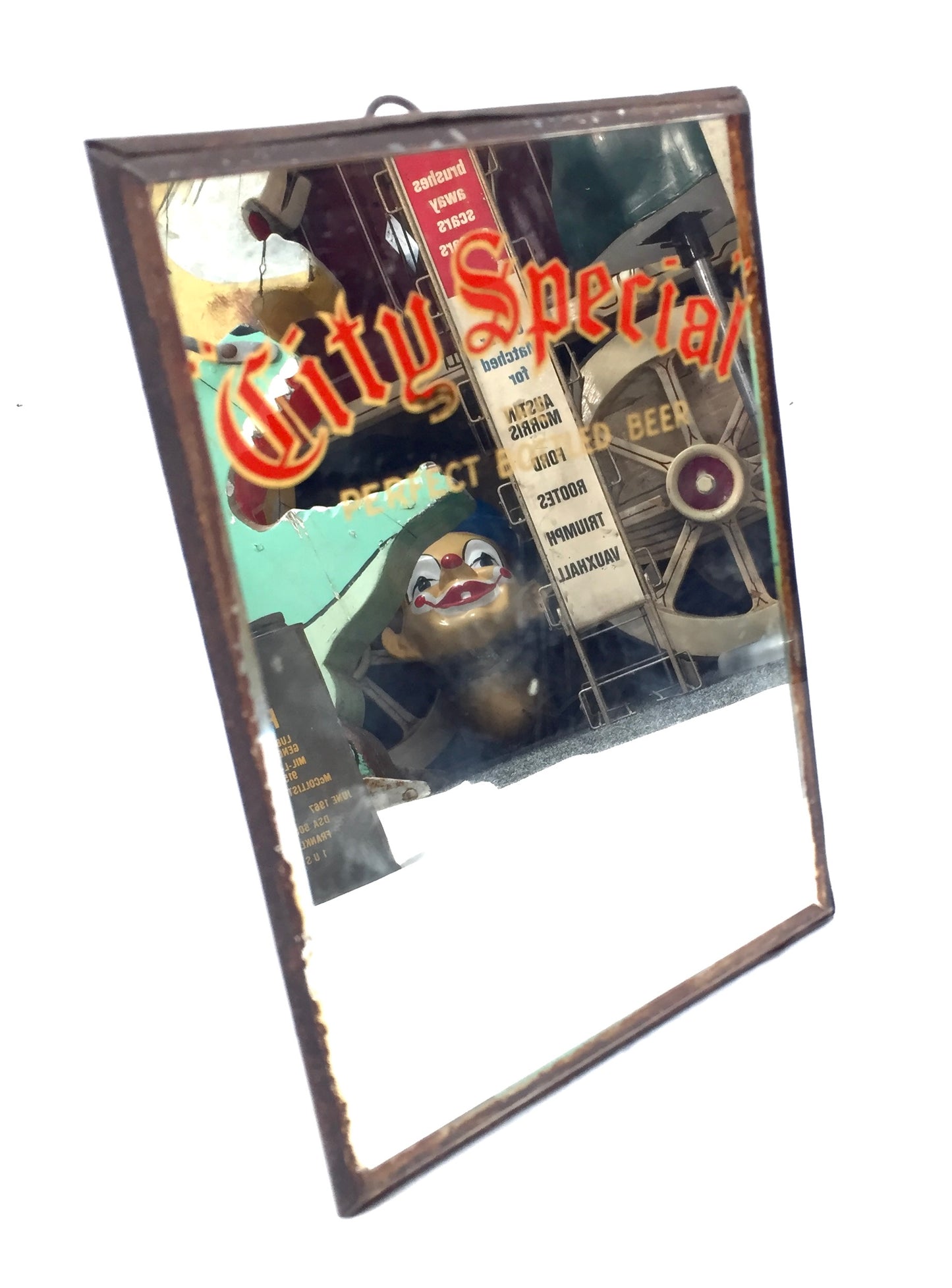 Antique Advertising City Special Beer Brewery Exeter Norman & Pring Mirror Sign