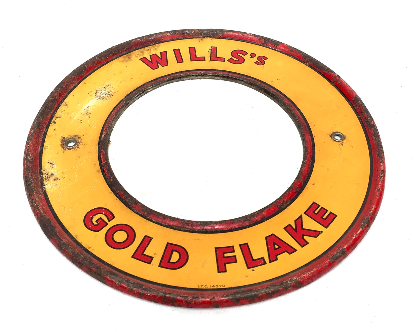 Antique Advertising - Wills's Gold Flake Cigarettes Circle Round Mirror Sign
