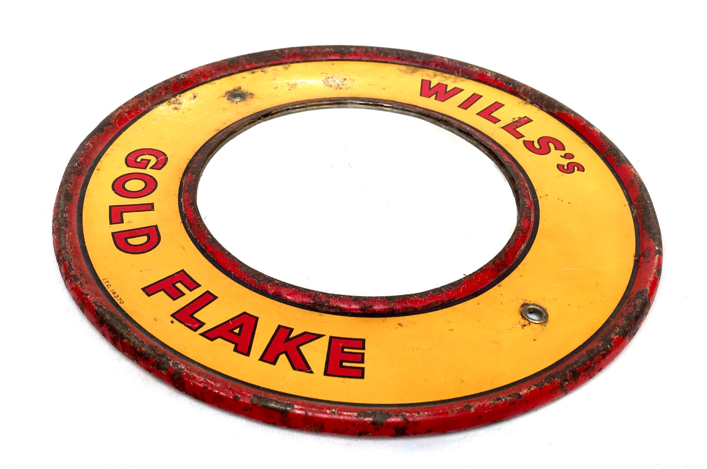 Antique Advertising - Wills's Gold Flake Cigarettes Circle Round Mirror Sign