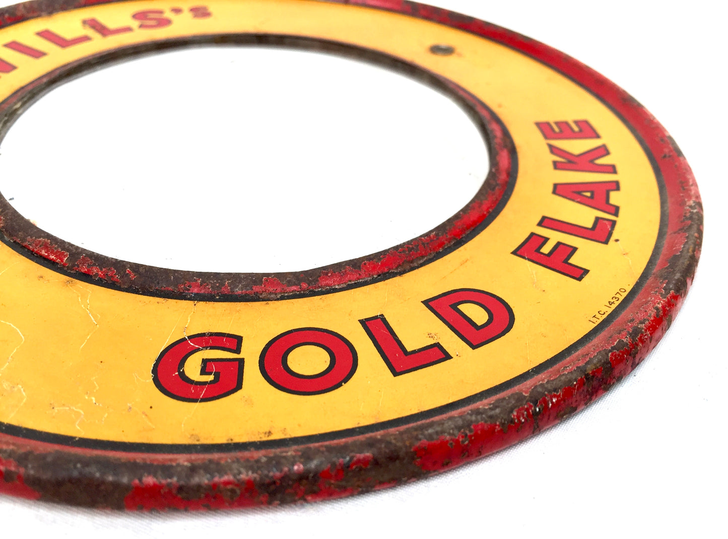 Antique Advertising - Wills's Gold Flake Cigarettes Circle Round Mirror Sign