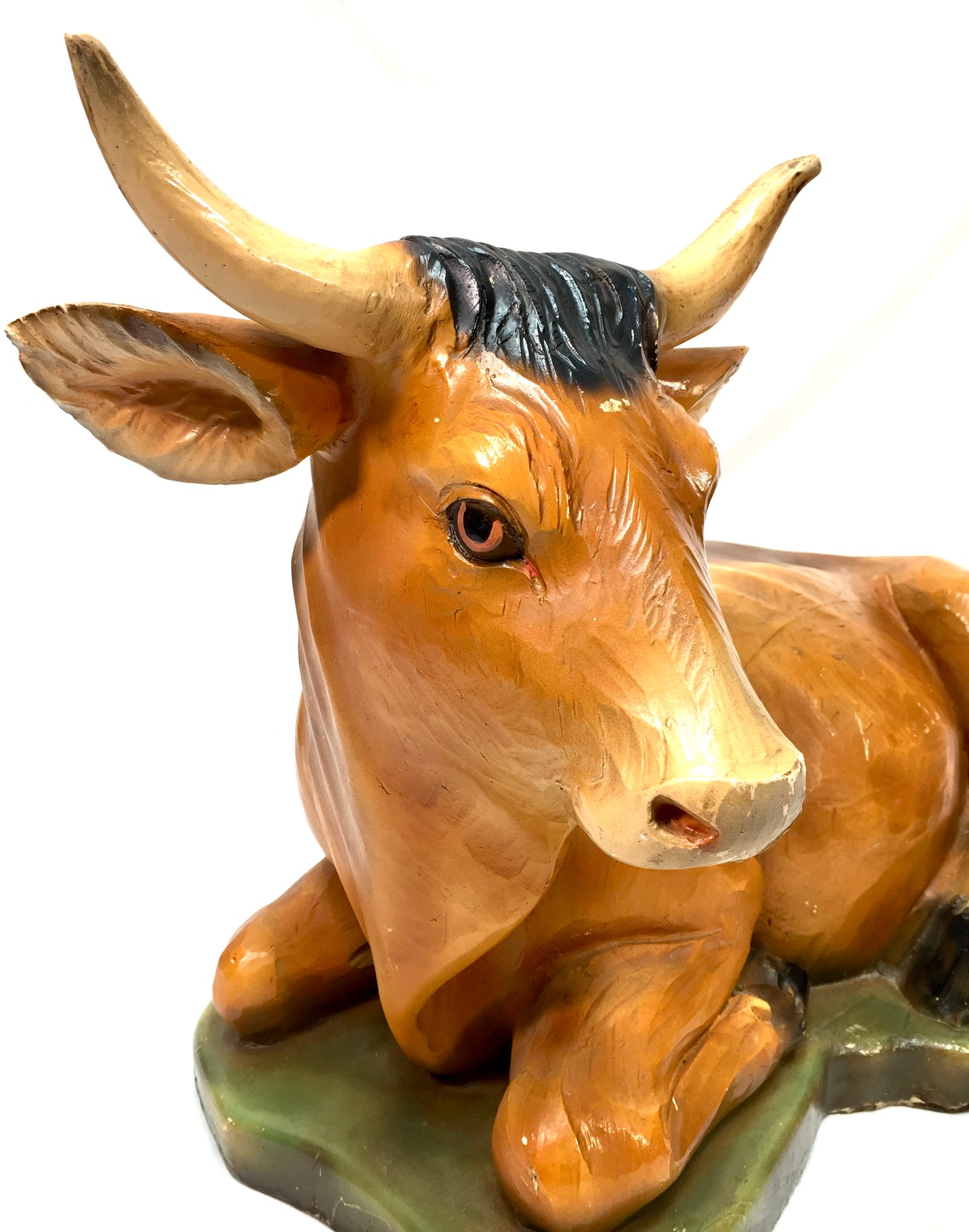 Antique Advertising - Large Fibreglass Butchers Shop Window Cow Mid 20th Century