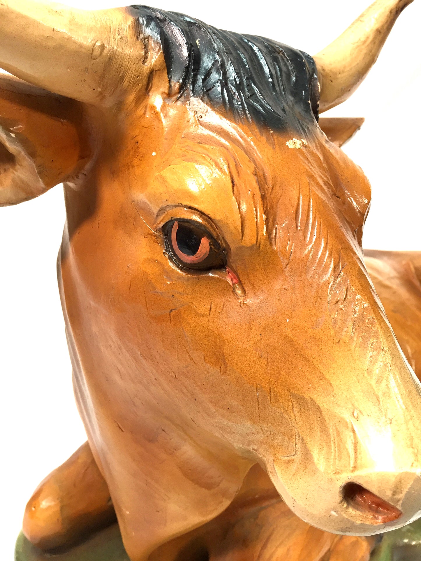 Antique Advertising - Large Fibreglass Butchers Shop Window Cow Mid 20th Century