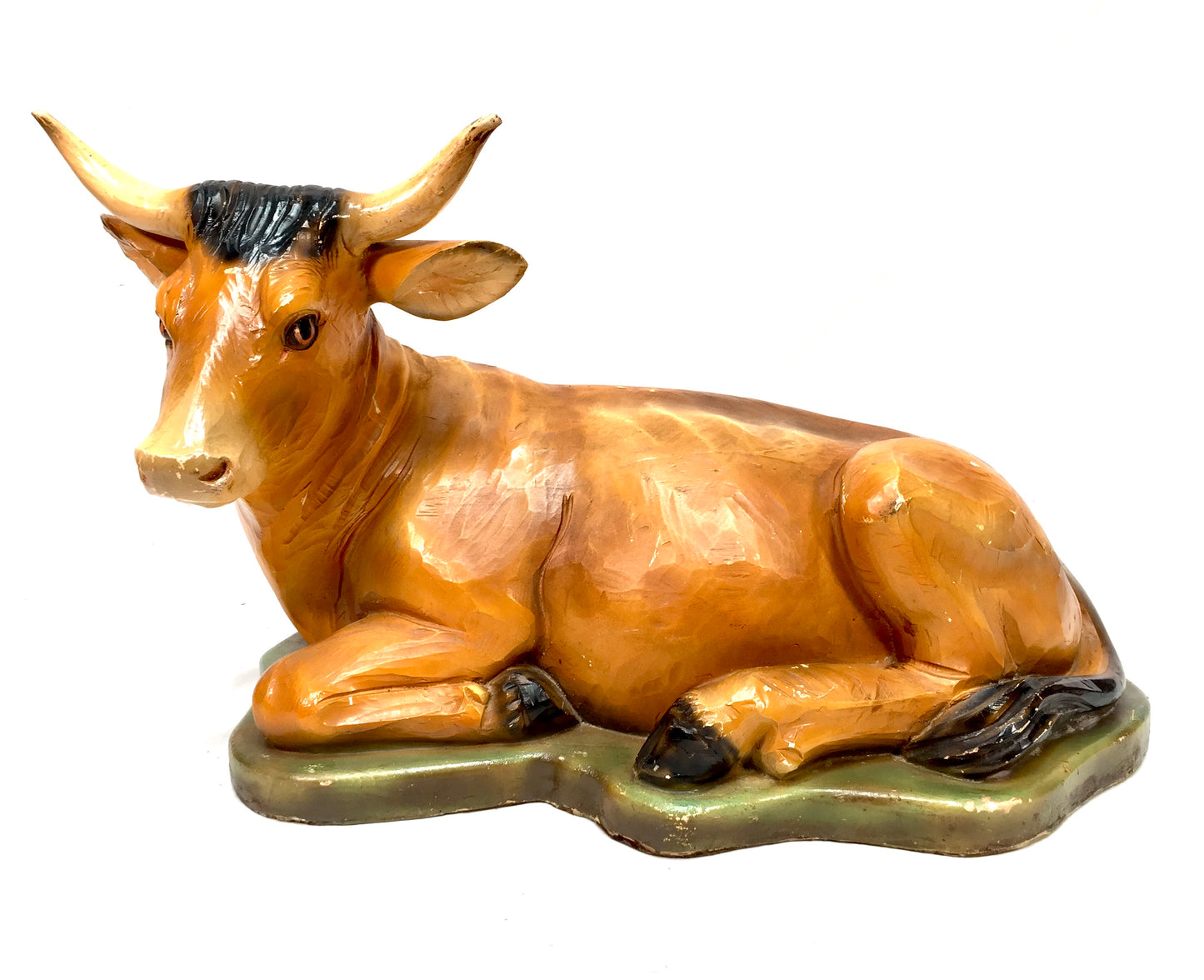 Antique Advertising - Large Fibreglass Butchers Shop Window Cow Mid 20th Century