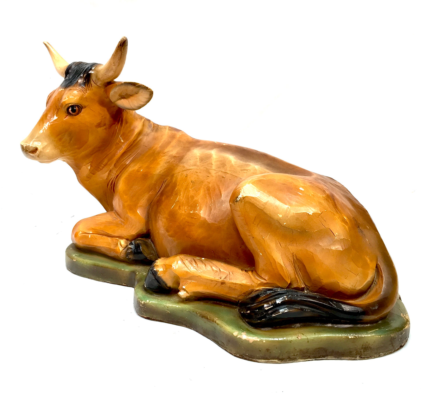 Antique Advertising - Large Fibreglass Butchers Shop Window Cow Mid 20th Century