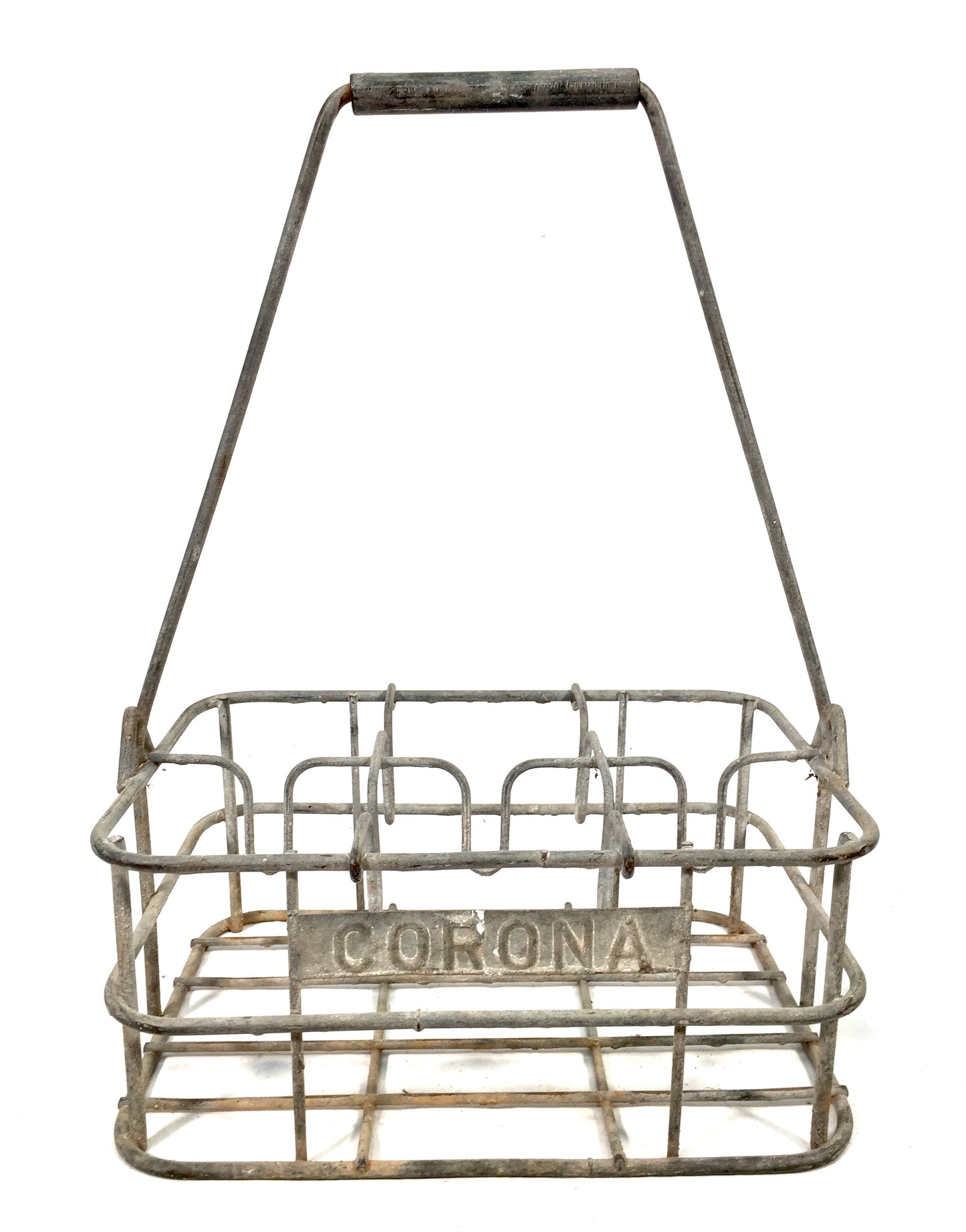Vintage Advertising - Promotional Glass Milk Bottles in a Wire Basket Carrier