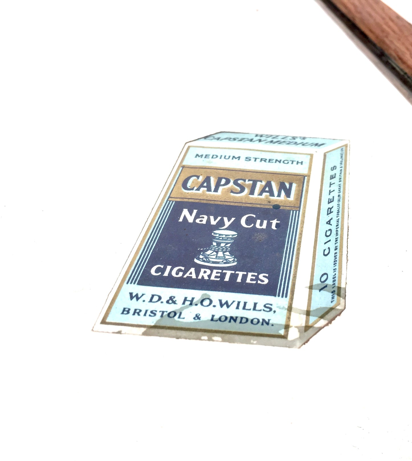 Antique Advertising - Wills's Capstan Navy Cut Cigarettes Oak Framed Mirror Sign