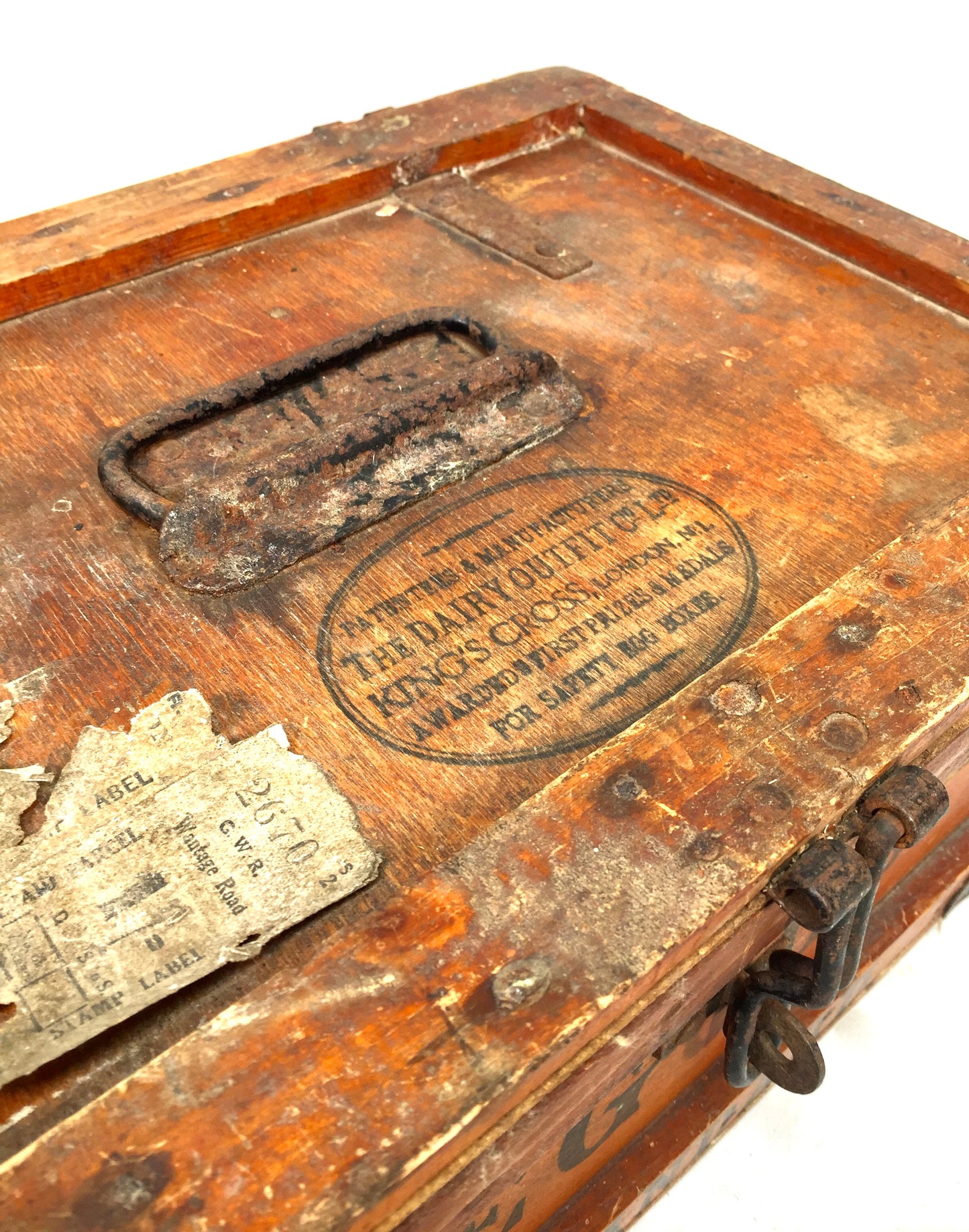 Antique Victorian Pine Travelling Railway Egg Crate The Dairy Outfit & Co London