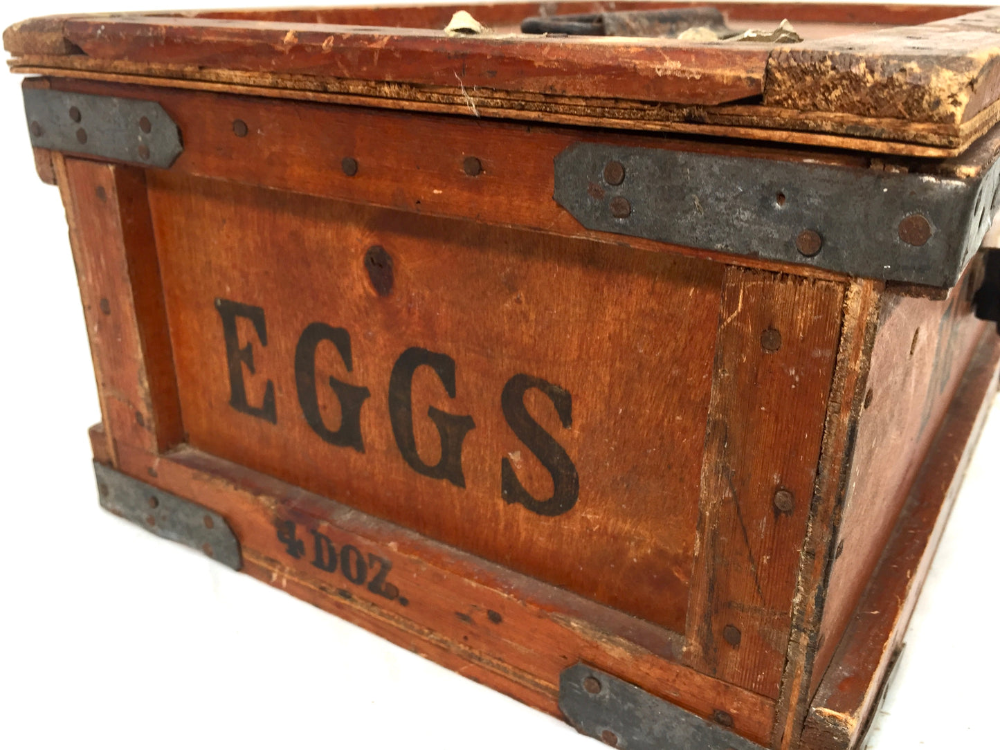 Antique Victorian Pine Travelling Railway Egg Crate The Dairy Outfit & Co London