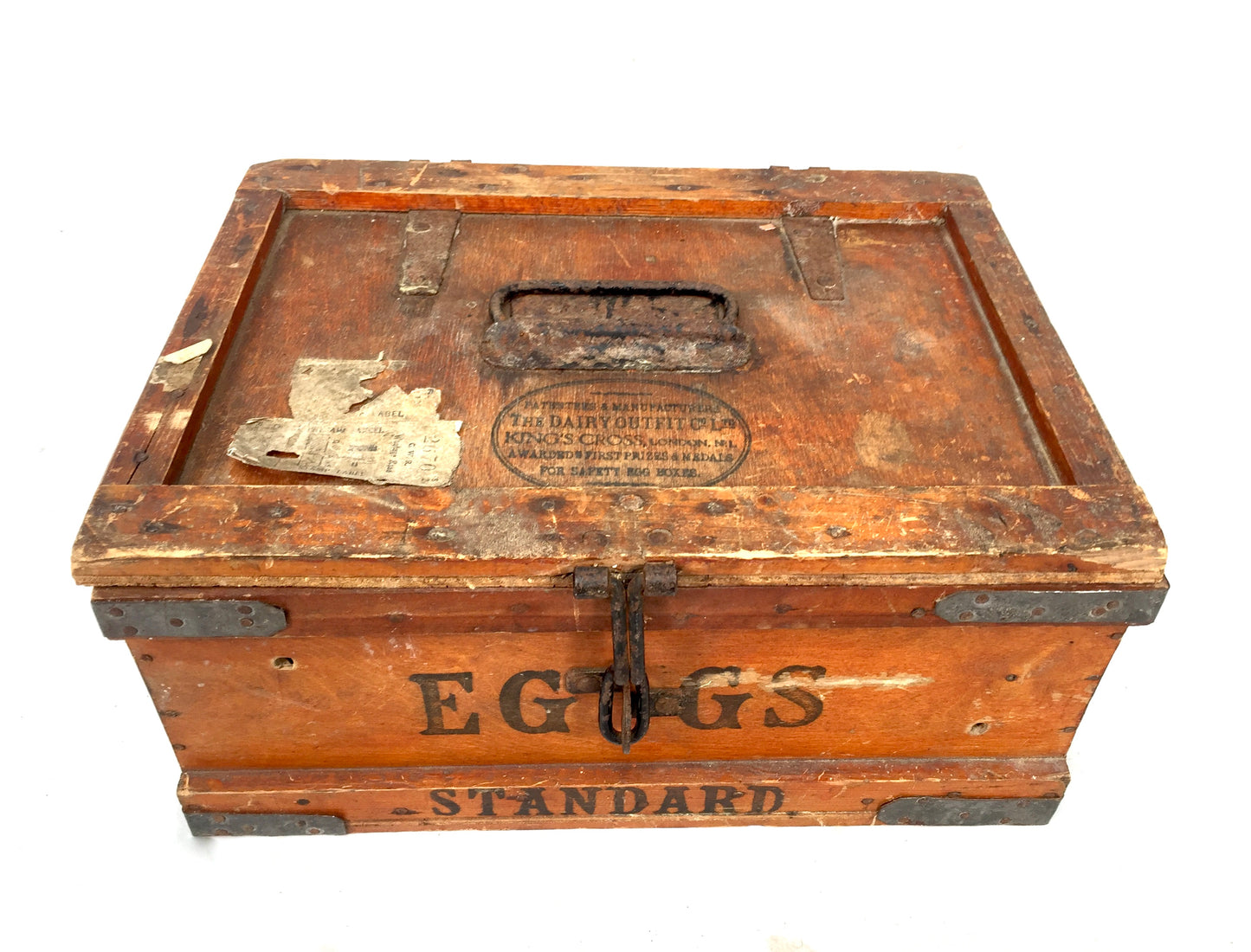 Antique Victorian Pine Travelling Railway Egg Crate The Dairy Outfit & Co London