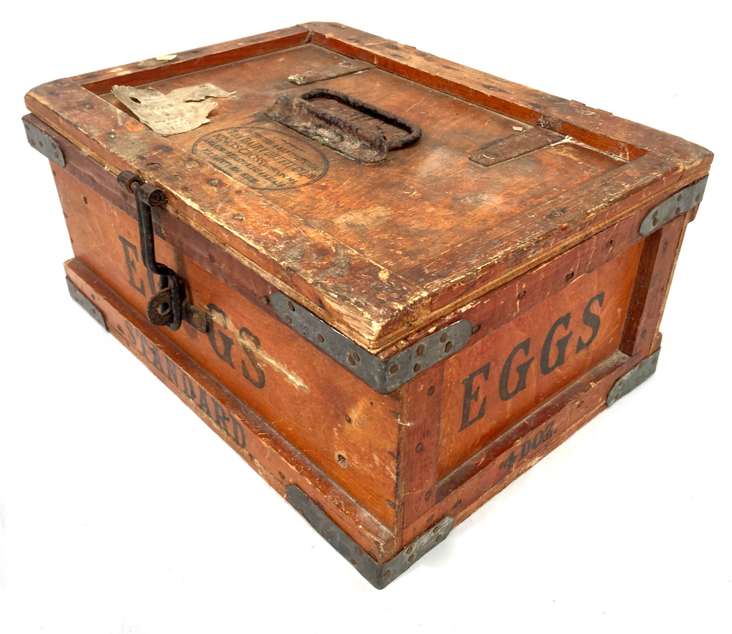 Antique Victorian Pine Travelling Railway Egg Crate The Dairy Outfit & Co London