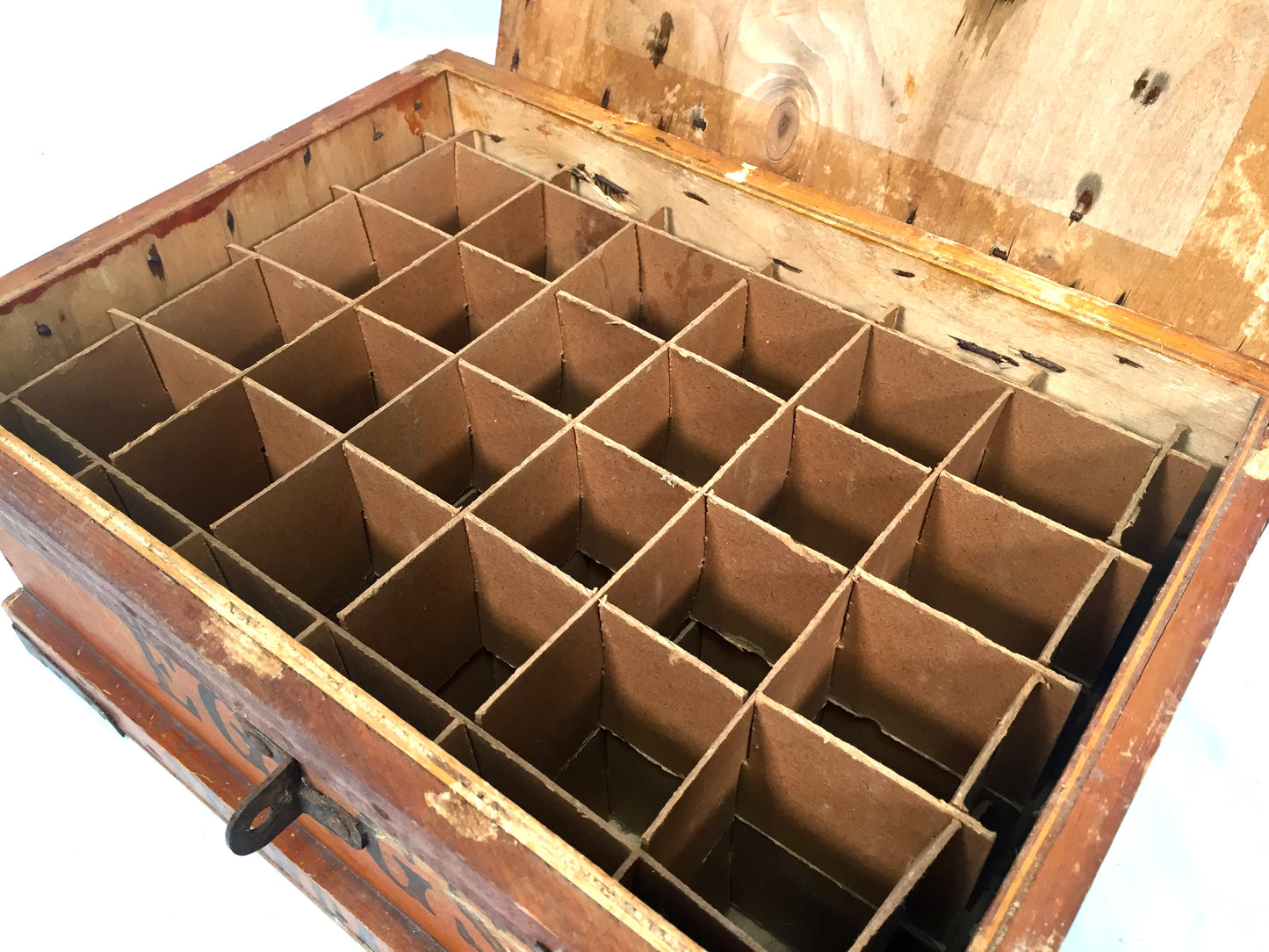 Antique Victorian Pine Travelling Railway Egg Crate The Dairy Outfit & Co London