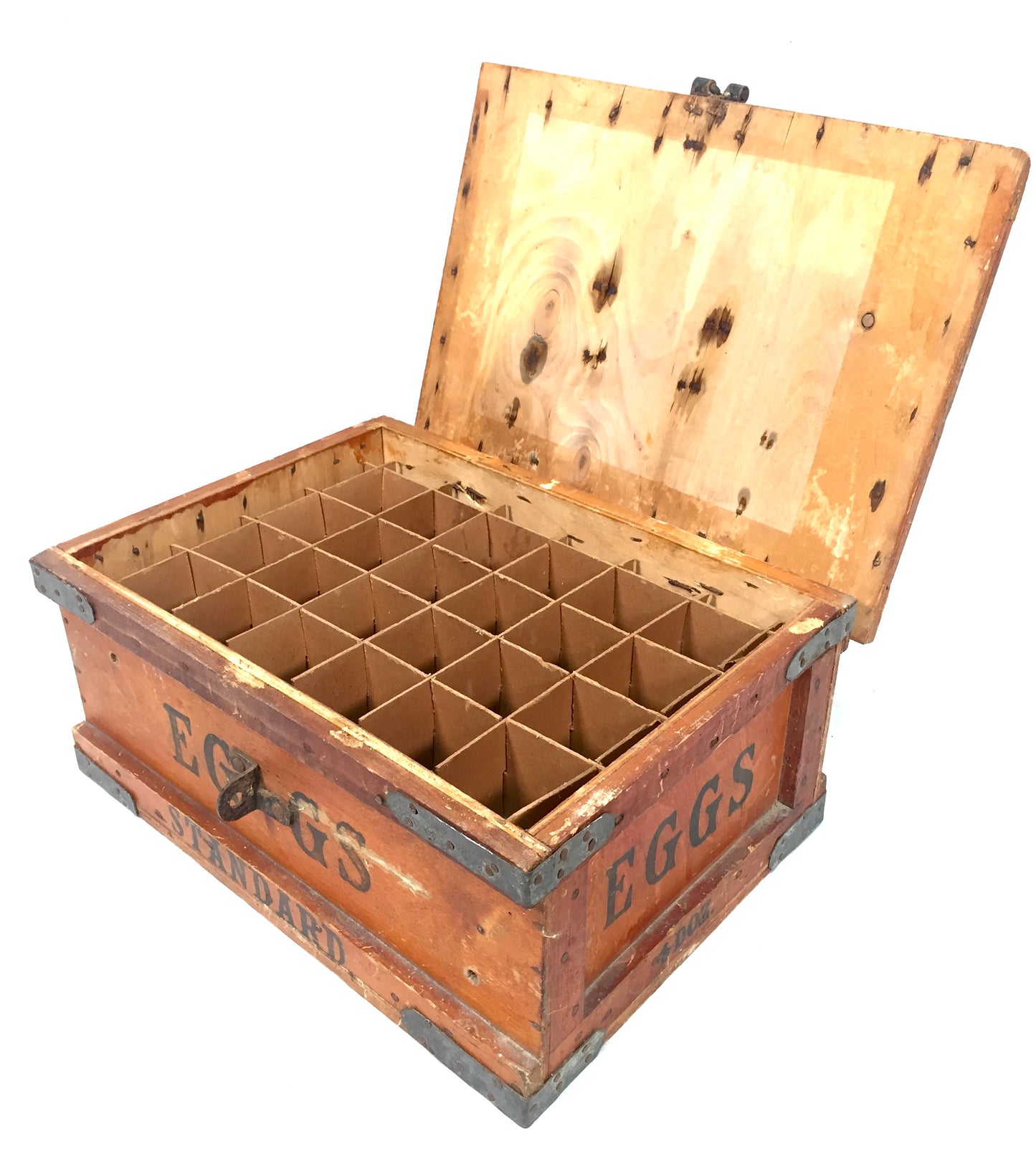 Antique Victorian Pine Travelling Railway Egg Crate The Dairy Outfit & Co London