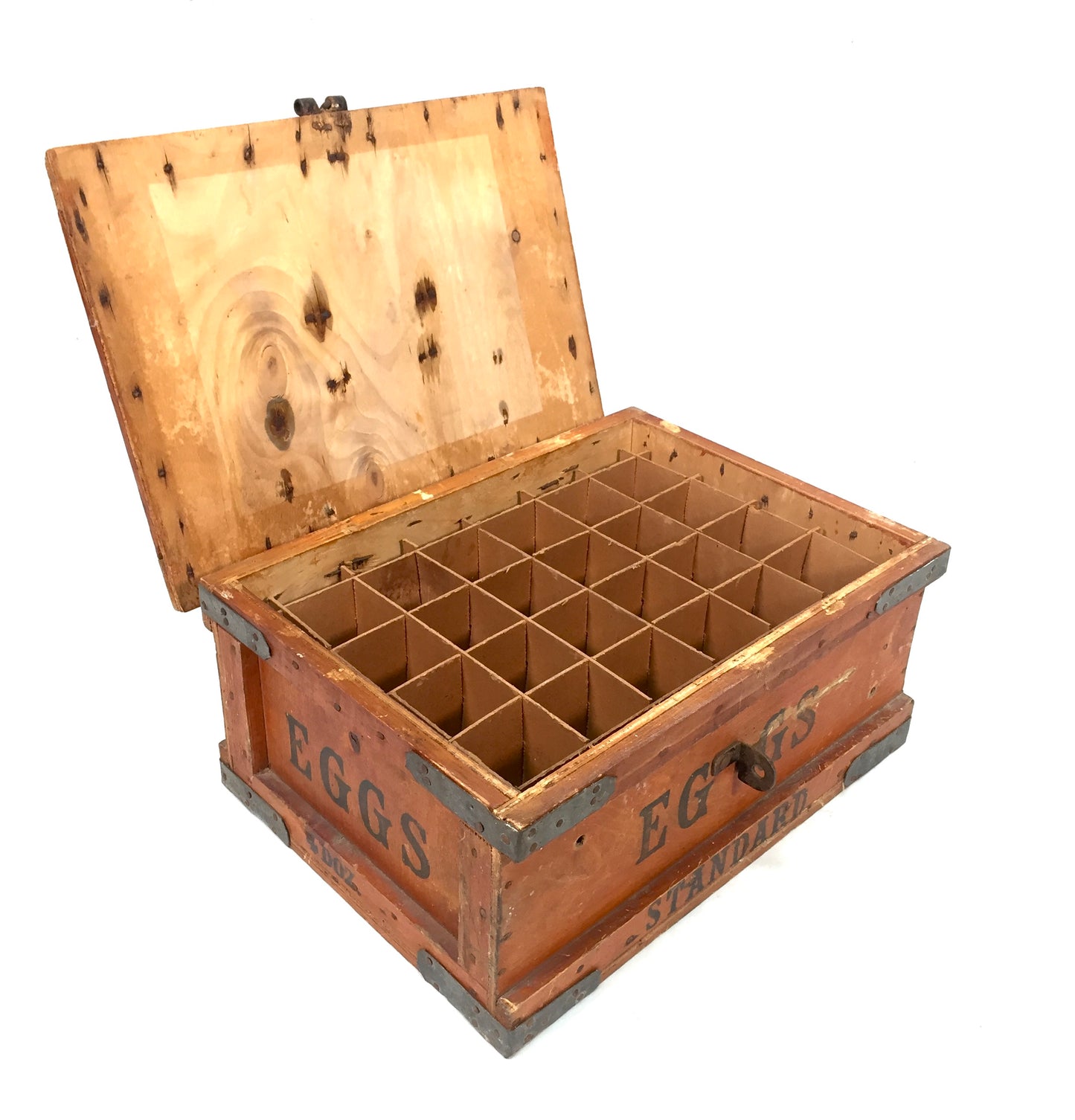 Antique Victorian Pine Travelling Railway Egg Crate The Dairy Outfit & Co London