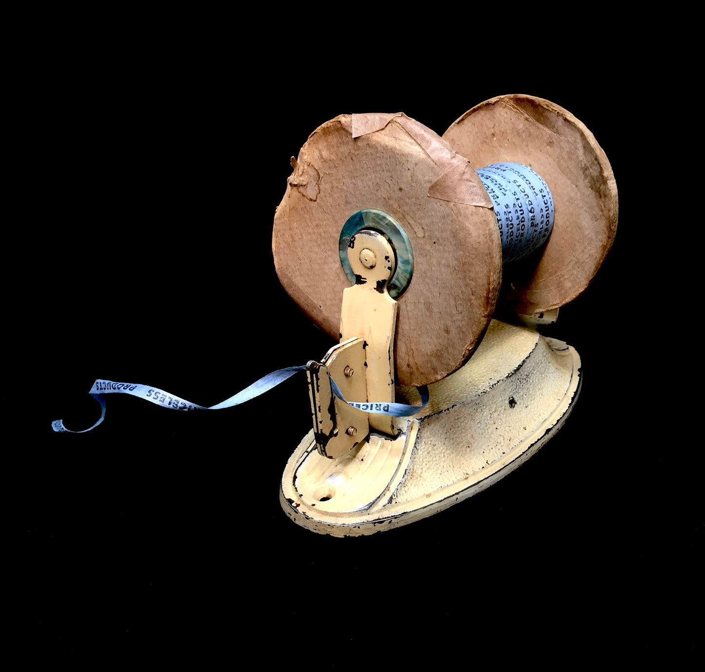 Antique Haberdashery Countertop Shop String Ribbon Dispenser & Cutter c.1960