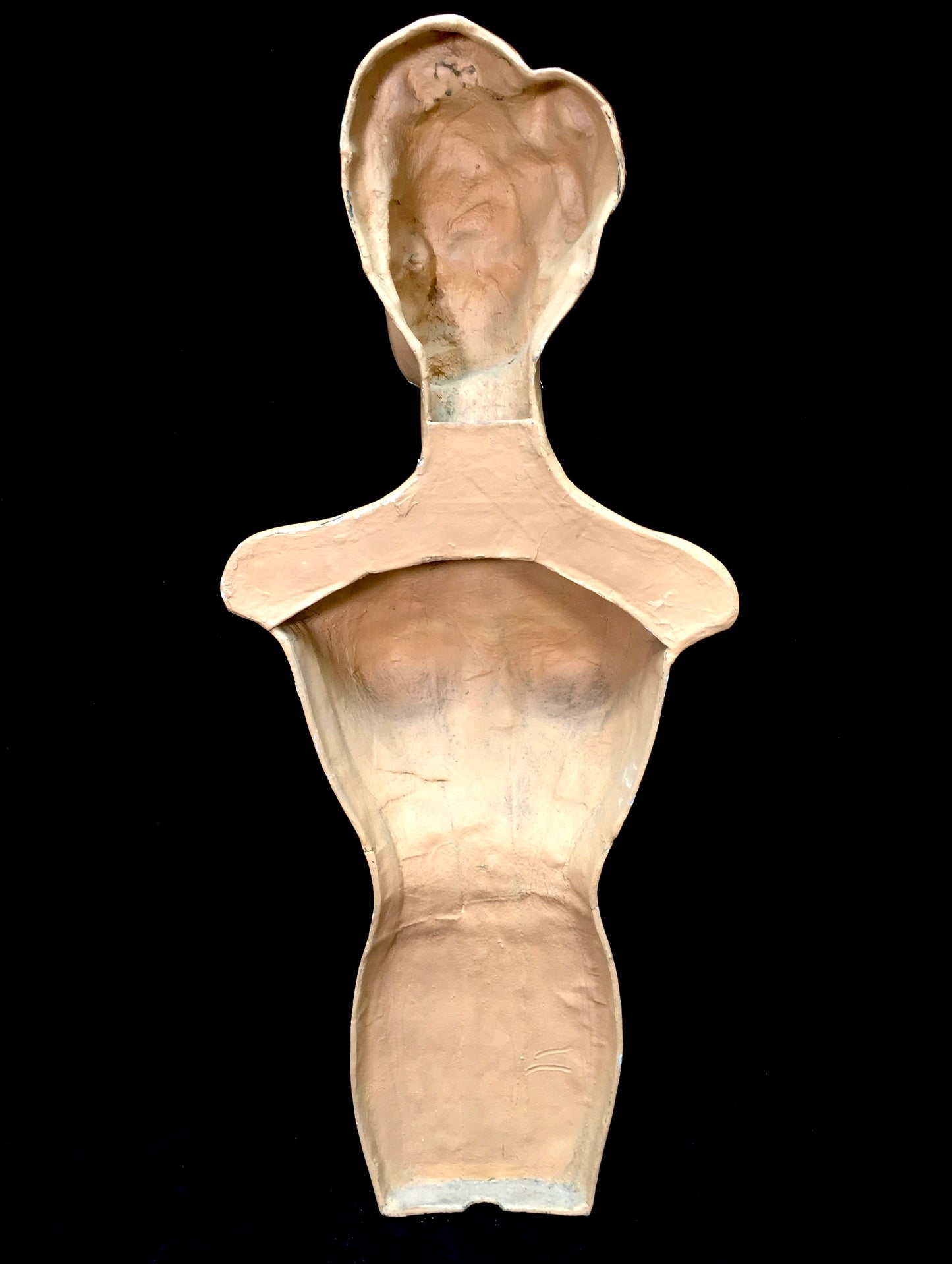 Antique 1930s Plaster & Painted Art Deco Female Shop Display Mannequin Bust