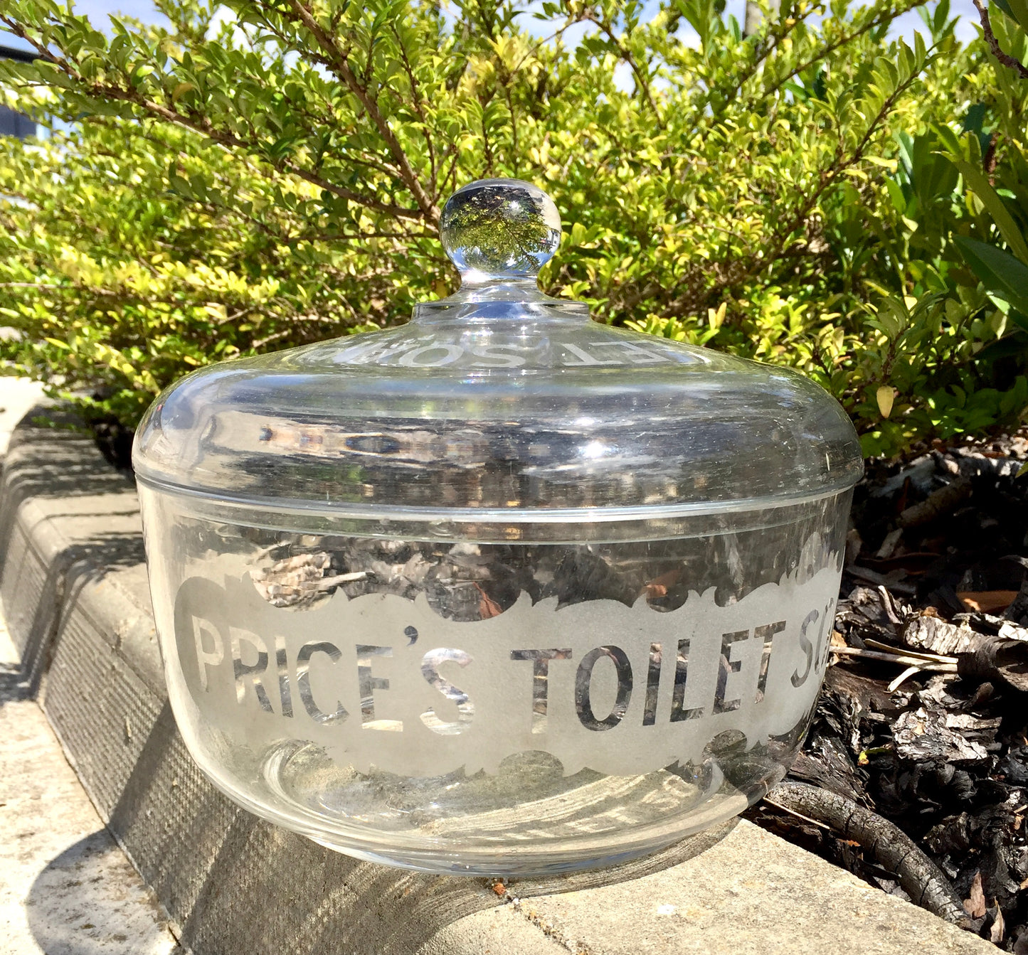 Antique Advertising - Edwardian Shop Display Glass Jar for Price's Toilet Soaps