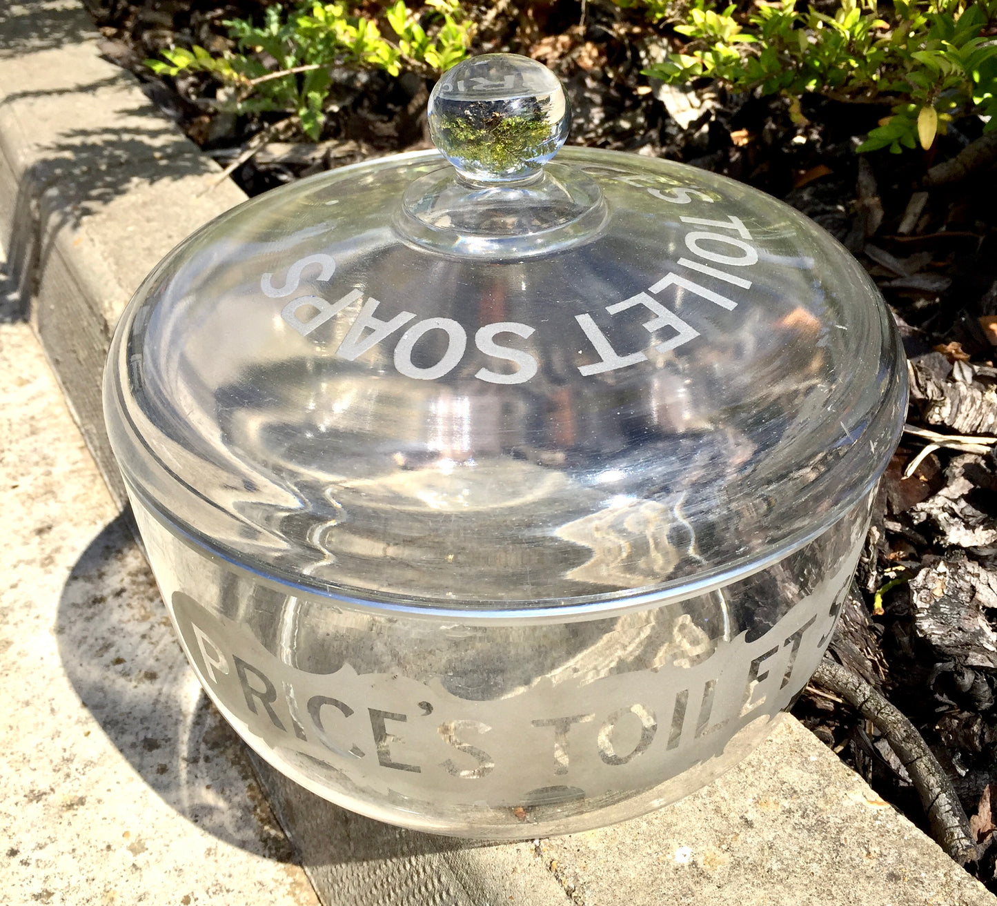 Antique Advertising - Edwardian Shop Display Glass Jar for Price's Toilet Soaps