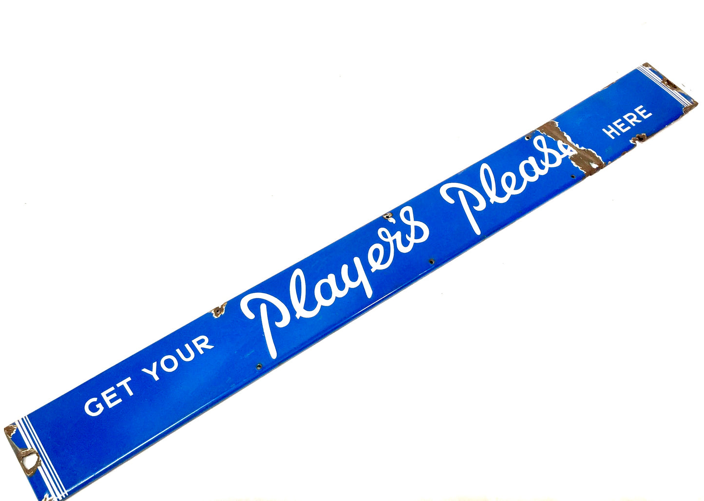 Antique Advertising - 1930s Large Enamel Shop Sign for Players Please Cigarettes