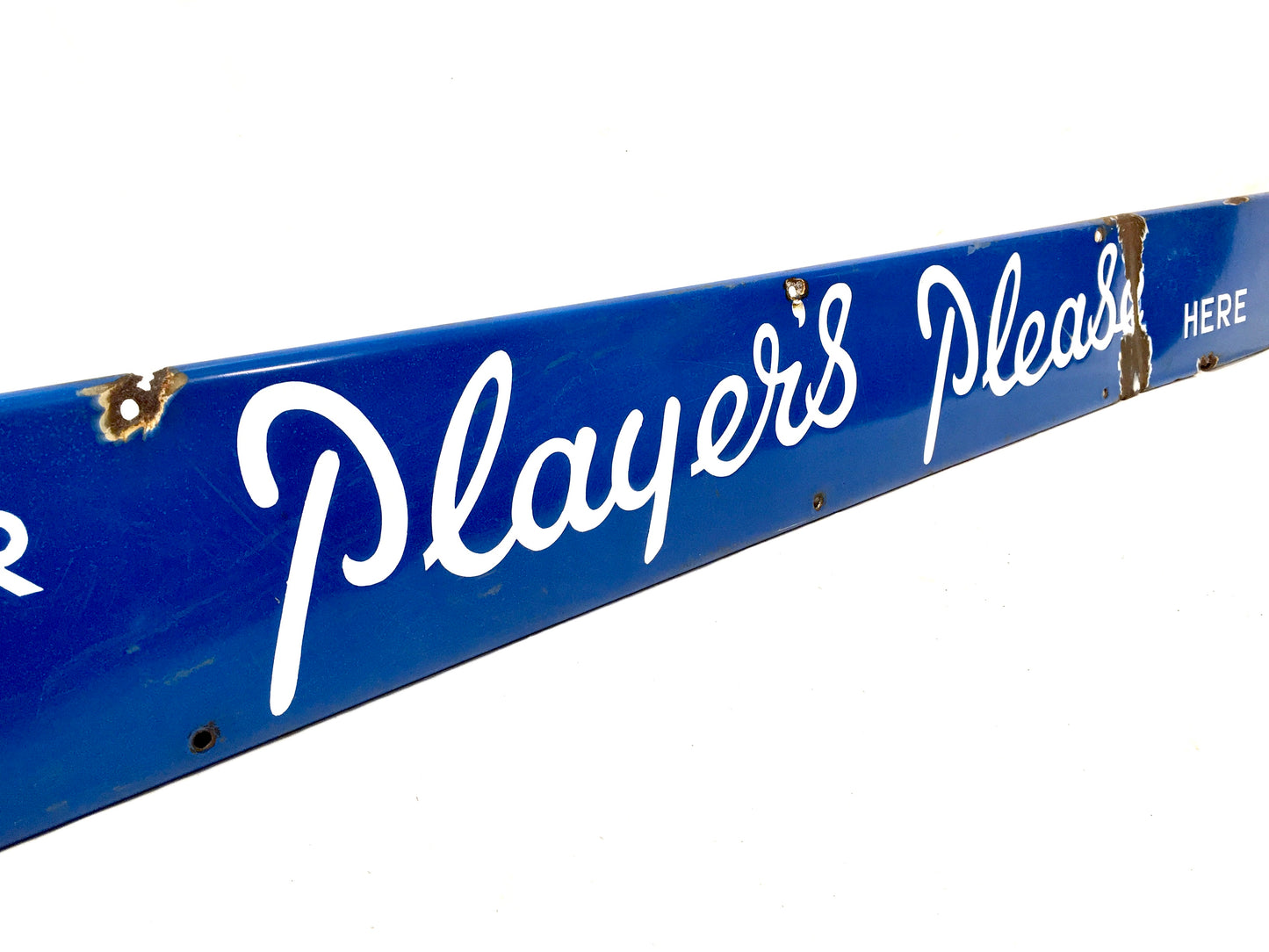 Antique Advertising - 1930s Large Enamel Shop Sign for Players Please Cigarettes