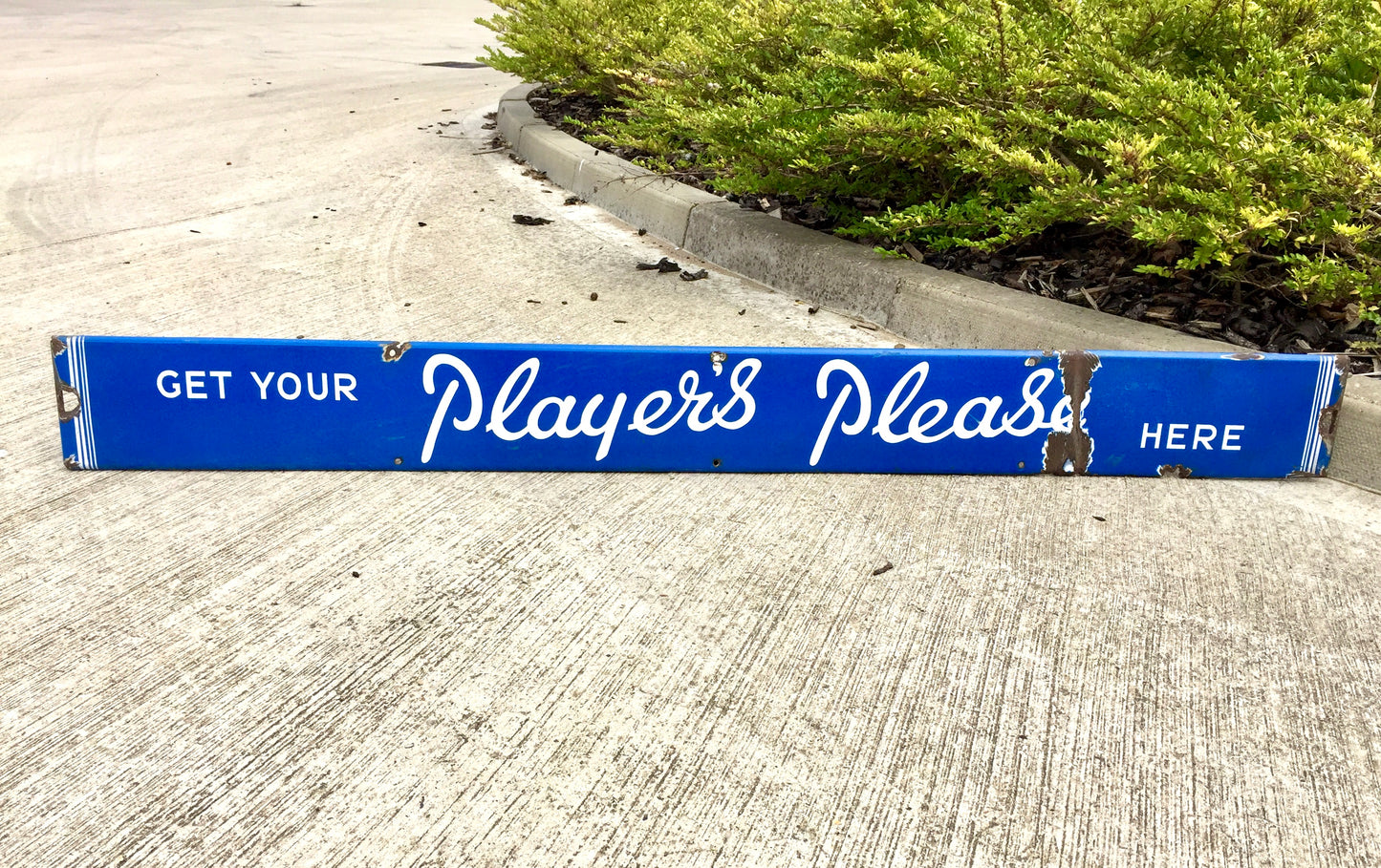 Antique Advertising - 1930s Large Enamel Shop Sign for Players Please Cigarettes
