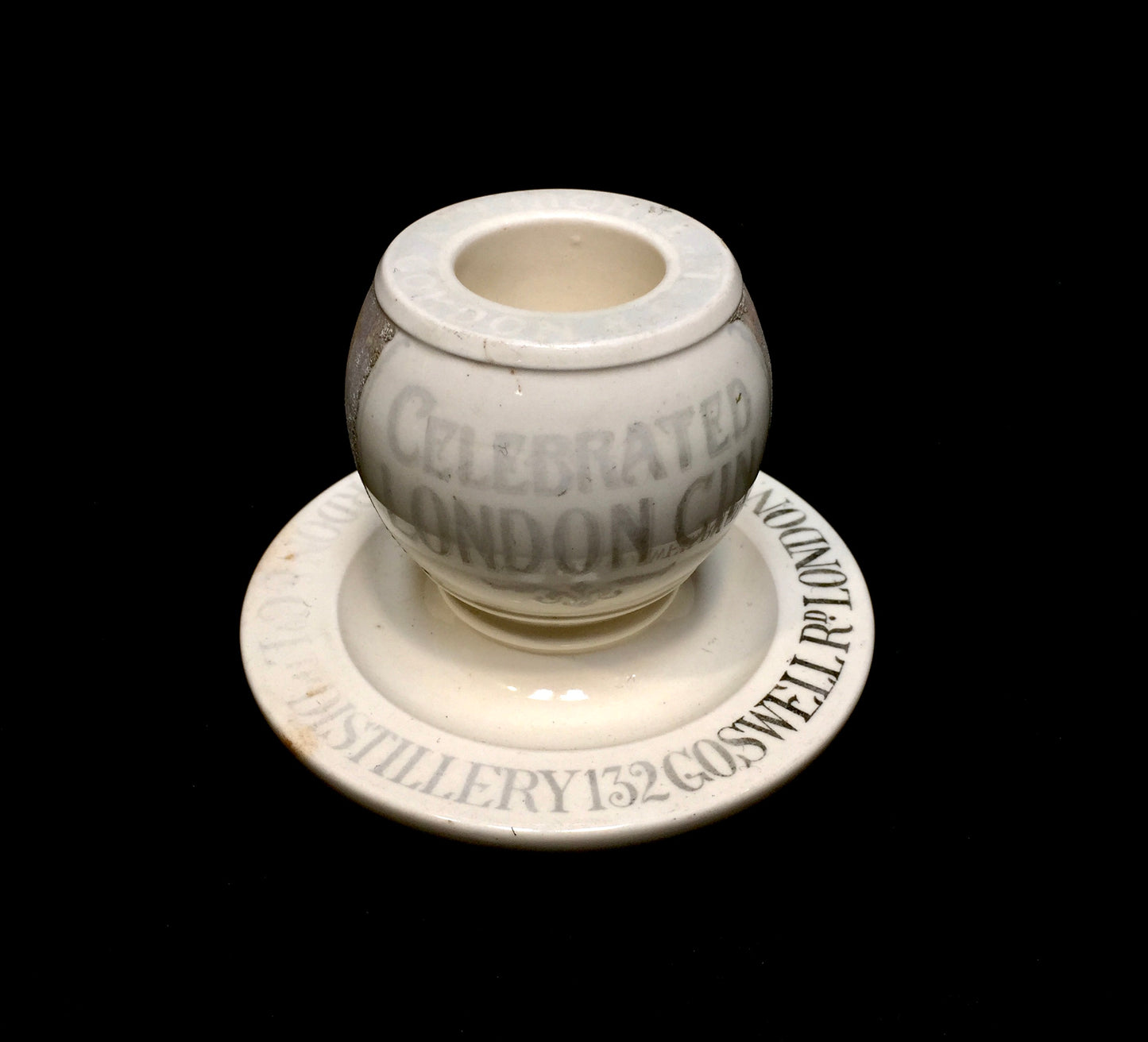 Antique Advertising Tanqueray Gordons Gin of London Match Stick Holder & Striker