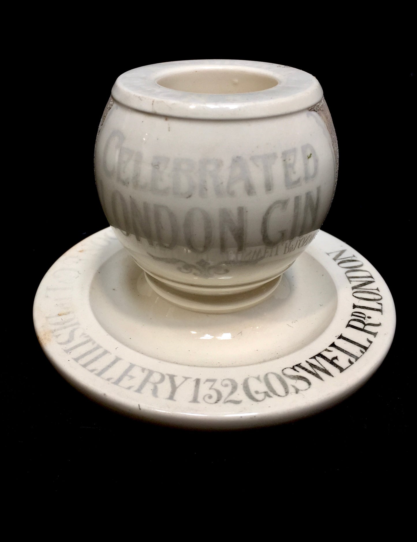 Antique Advertising Tanqueray Gordons Gin of London Match Stick Holder & Striker