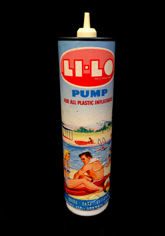 Vintage 1970s Li-Lo Card Board Hand Pump for Beach Inflatables / PaCa Liverpool