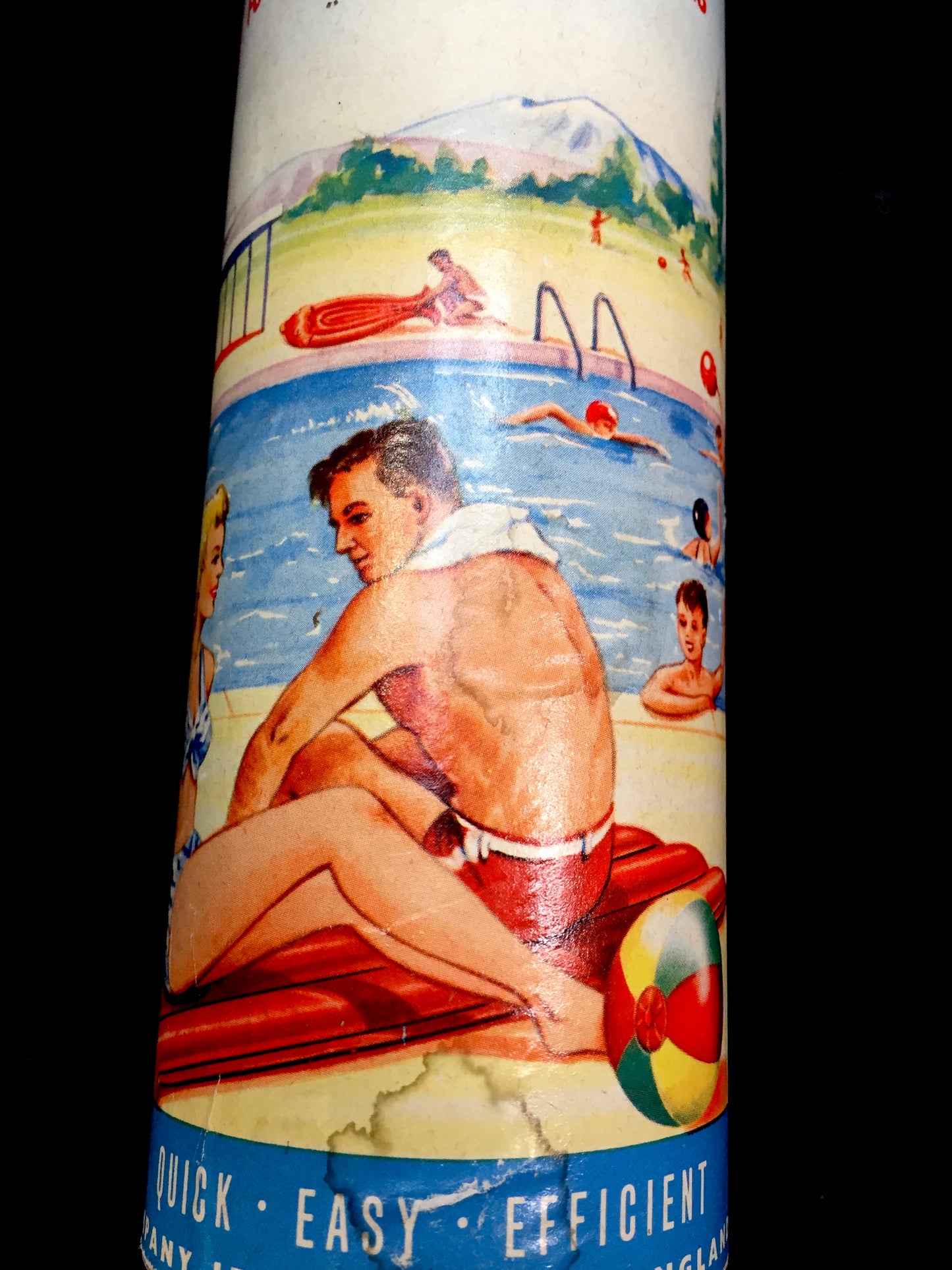 Vintage 1970s Li-Lo Card Board Hand Pump for Beach Inflatables / PaCa Liverpool