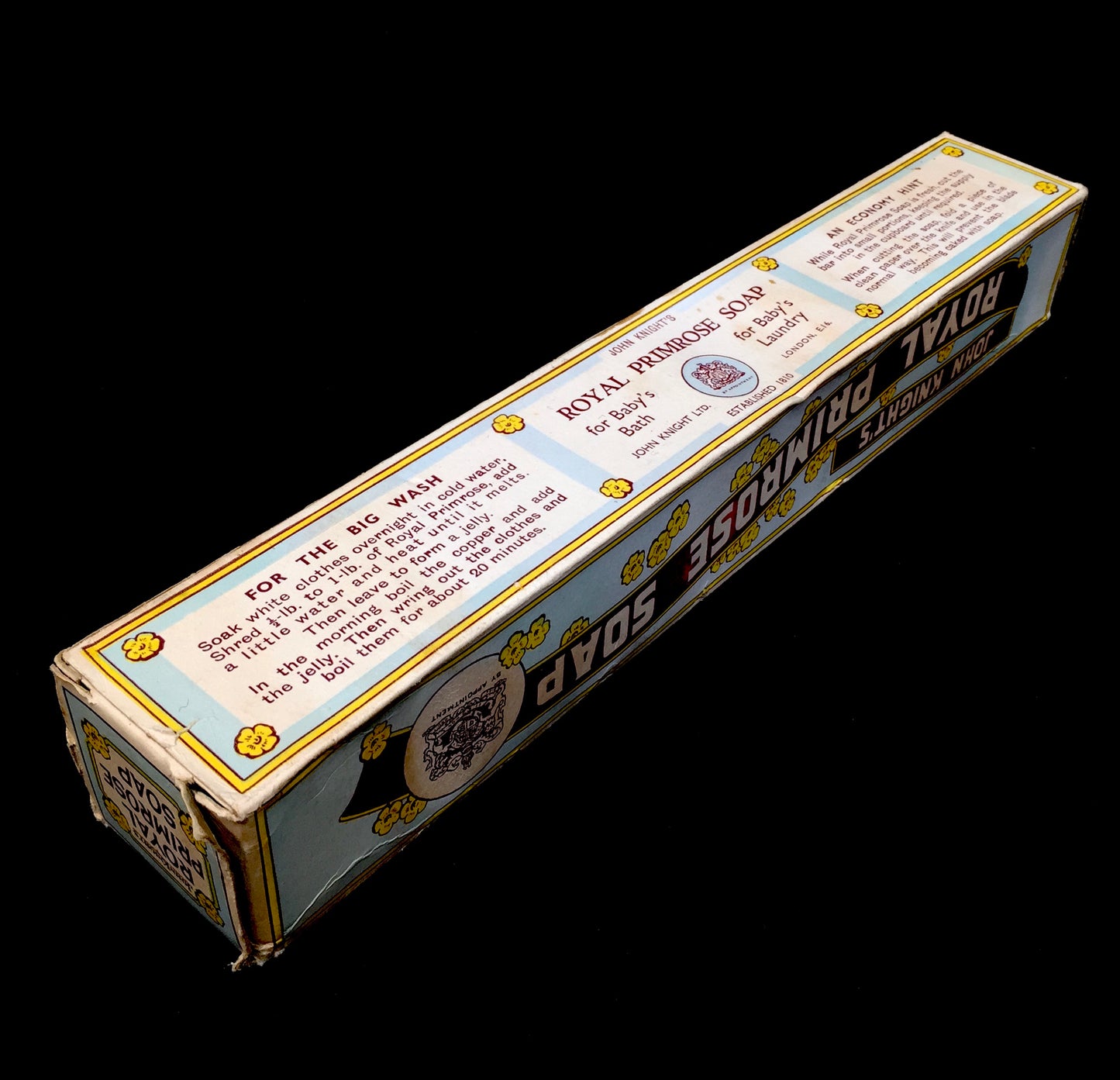 Antique 1930s Bar of John Knight's Royal Primrose Soap in the Original Box